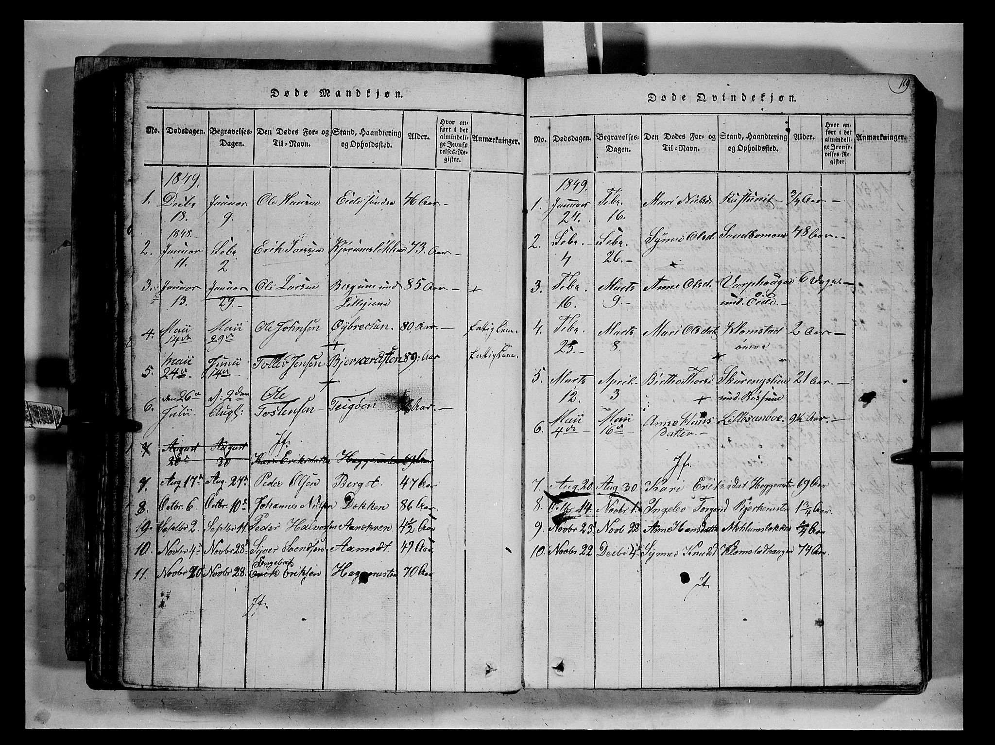 Fron prestekontor, SAH/PREST-078/H/Ha/Hab/L0002: Parish register (copy) no. 2, 1816-1850, p. 119