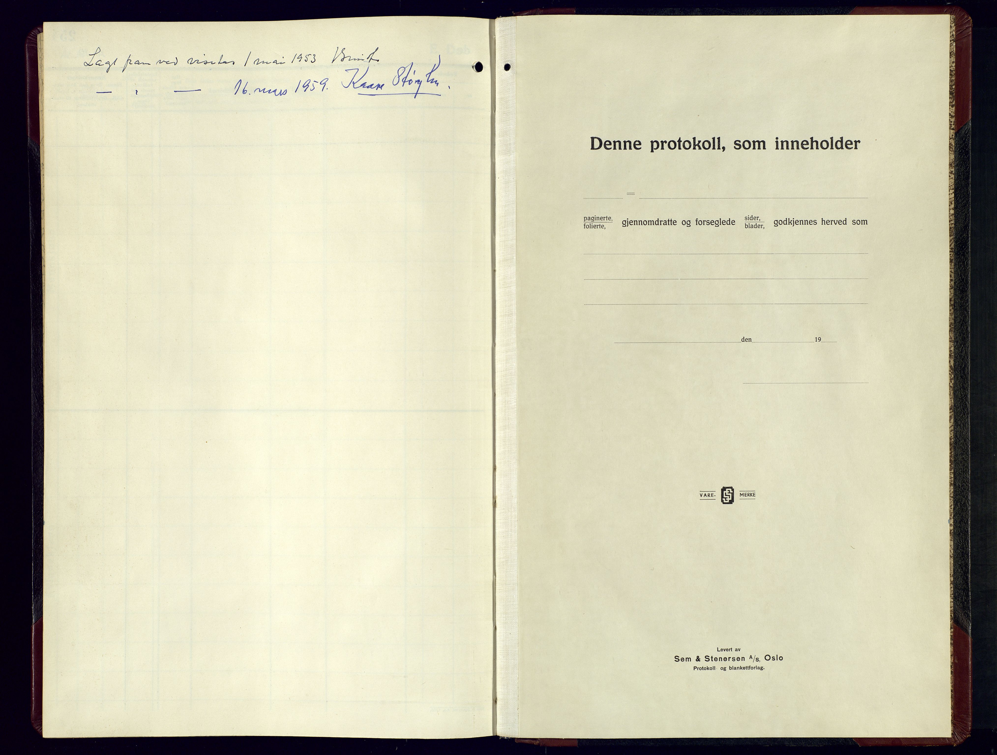 Arendal sokneprestkontor, Trefoldighet, SAK/1111-0040/F/Fb/L0010: Parish register (copy) no. B-10, 1949-1960