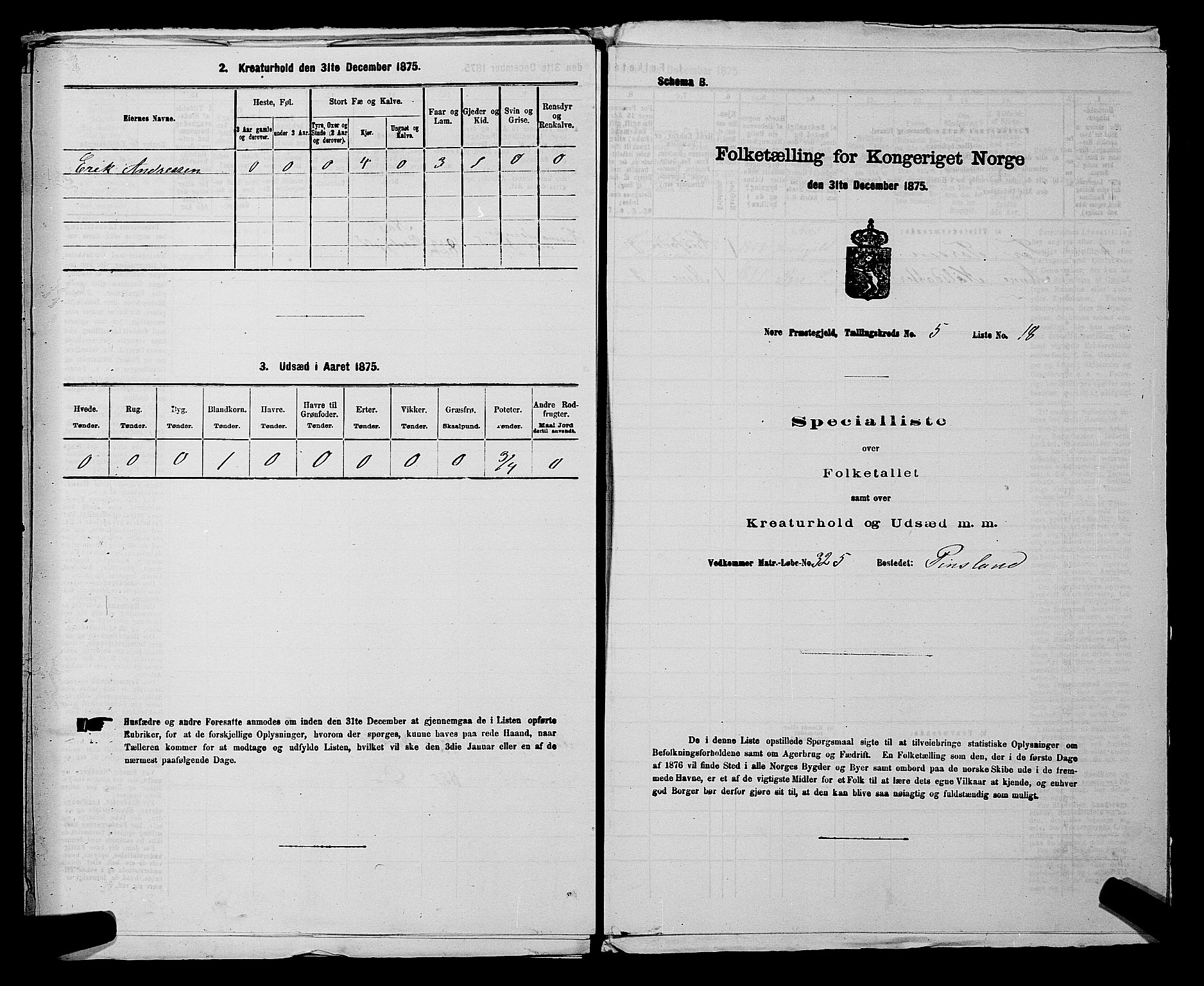 SAKO, 1875 census for 0633P Nore, 1875, p. 716