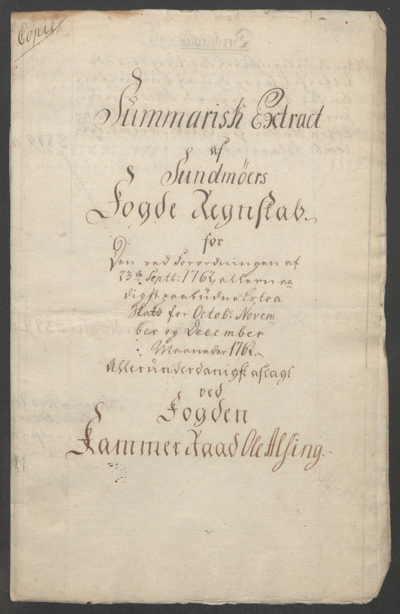 Rentekammeret inntil 1814, Reviderte regnskaper, Fogderegnskap, AV/RA-EA-4092/R54/L3645: Ekstraskatten Sunnmøre, 1762-1772, p. 8