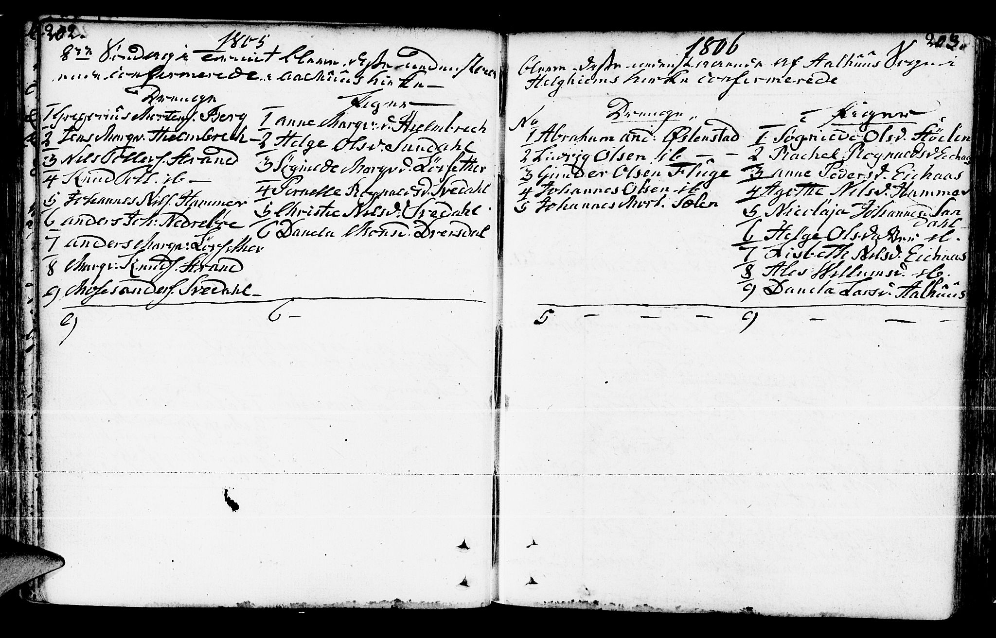 Jølster sokneprestembete, SAB/A-80701/H/Haa/Haaa/L0005: Parish register (official) no. A 5, 1790-1821, p. 202-203