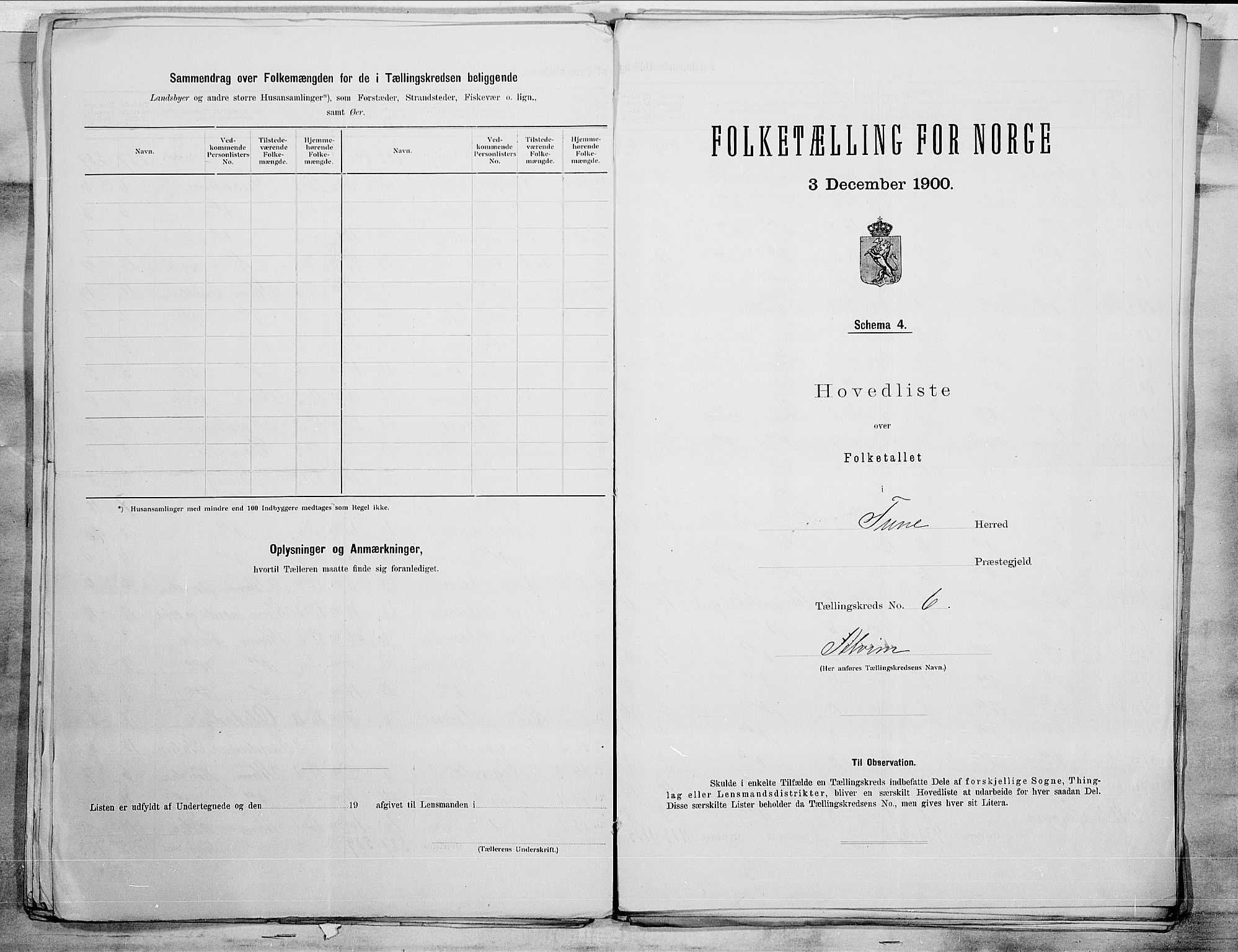 SAO, 1900 census for Tune, 1900, p. 18