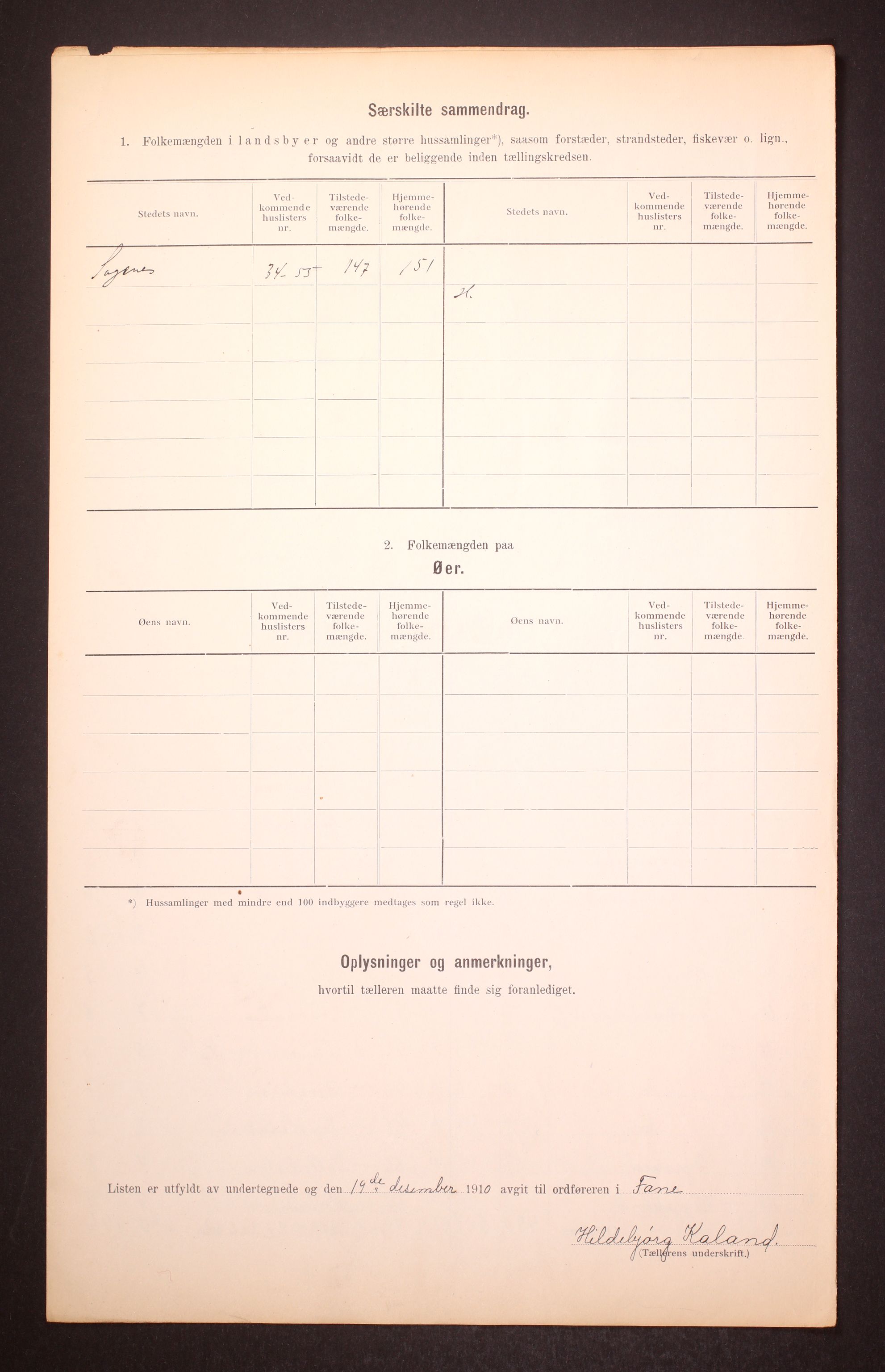 RA, 1910 census for Fana, 1910, p. 12