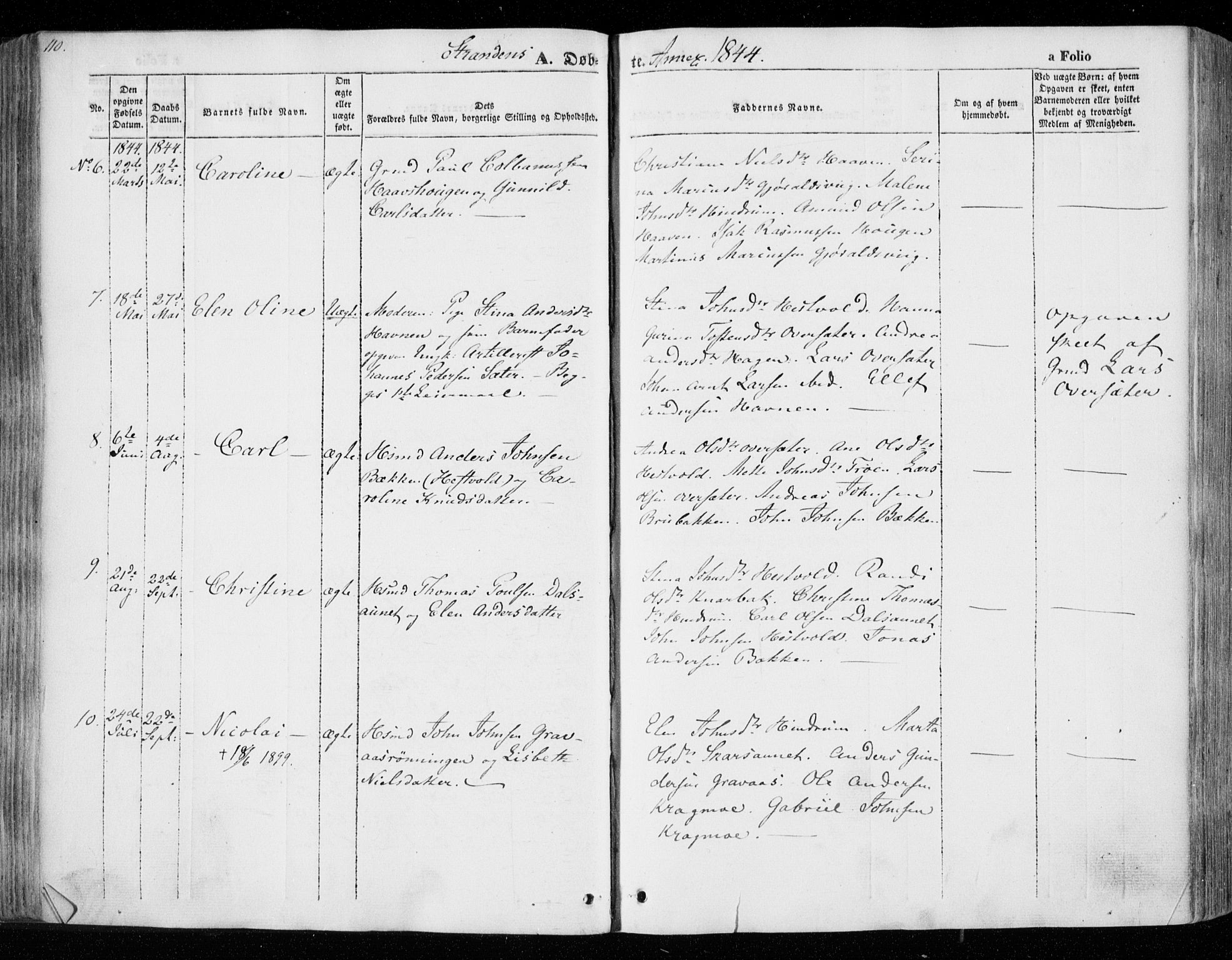 Ministerialprotokoller, klokkerbøker og fødselsregistre - Nord-Trøndelag, SAT/A-1458/701/L0007: Parish register (official) no. 701A07 /2, 1842-1854, p. 110