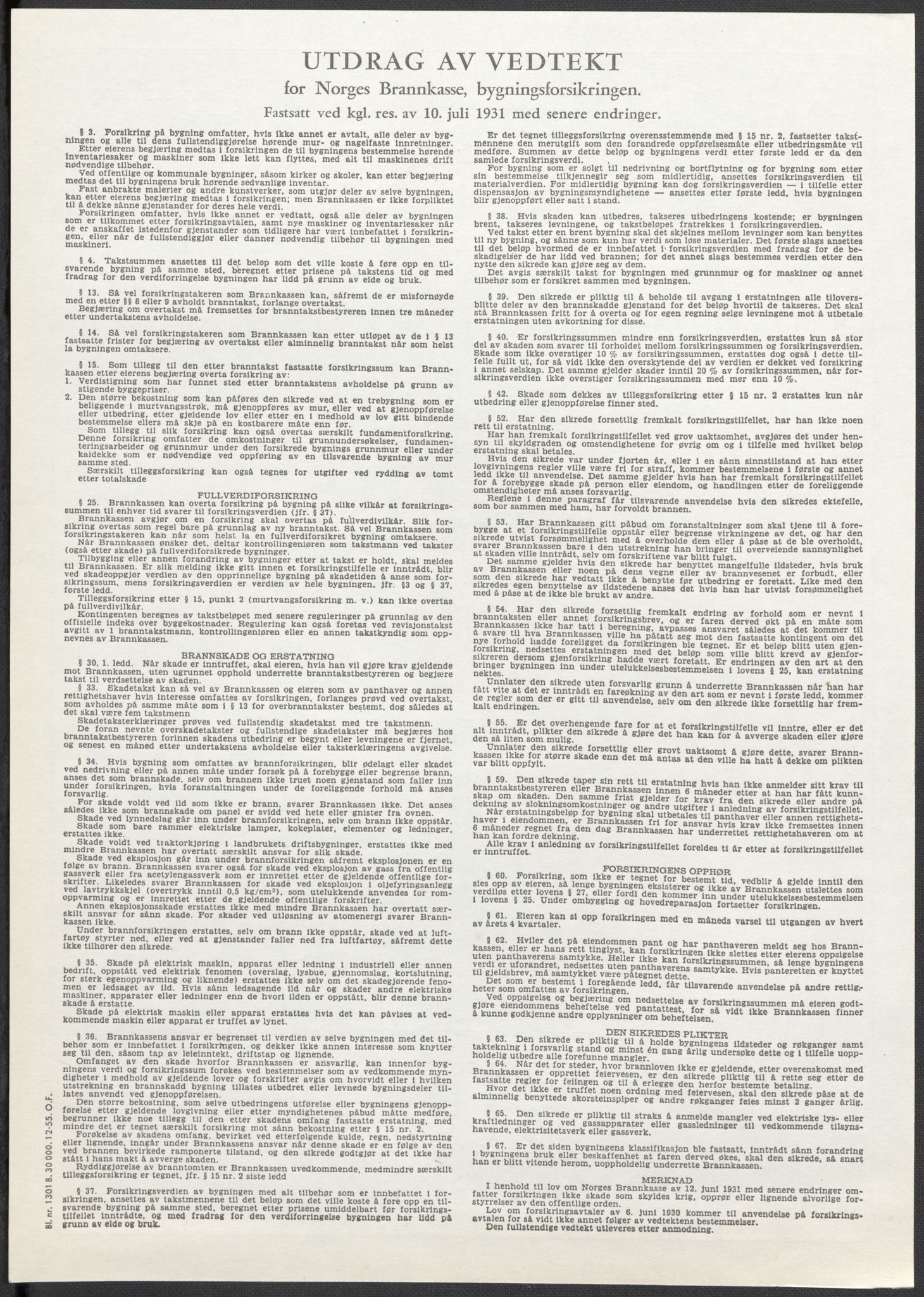 Norges Brannkasse, AV/RA-S-1549/E/Eu/L0019: Branntakster for Vardø by, 1889-1955, p. 43