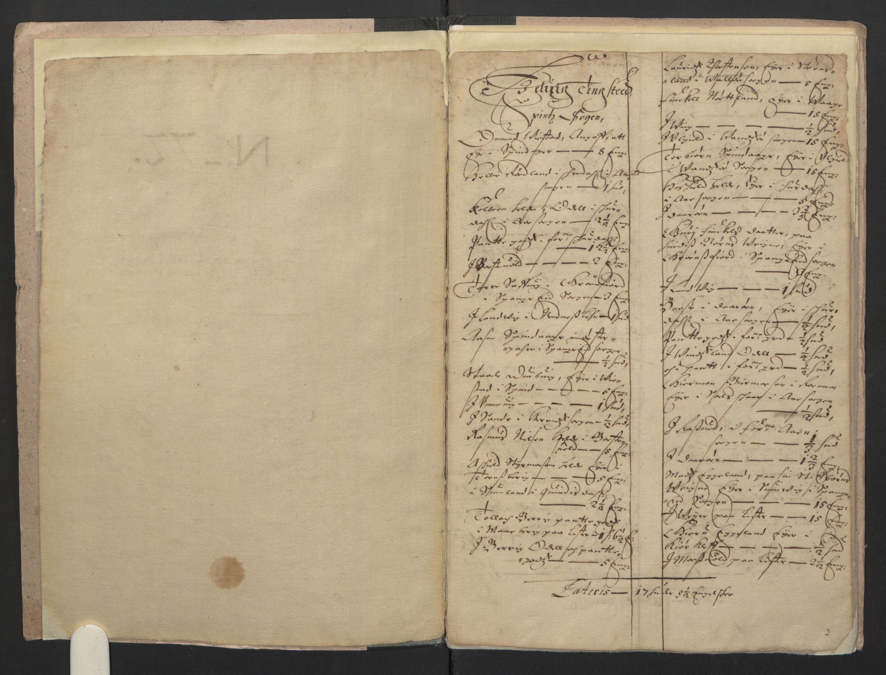 Rentekammeret inntil 1814, Realistisk ordnet avdeling, RA/EA-4070/L/L0022/0005: Agder lagdømme: / Odelsjordebok. Lista len, 1661, p. 1b-2a