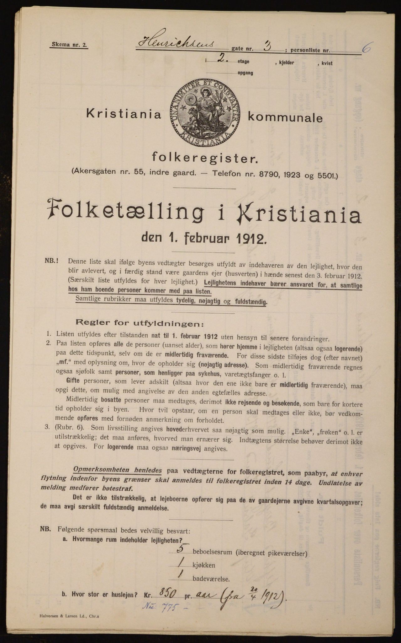 OBA, Municipal Census 1912 for Kristiania, 1912, p. 38892