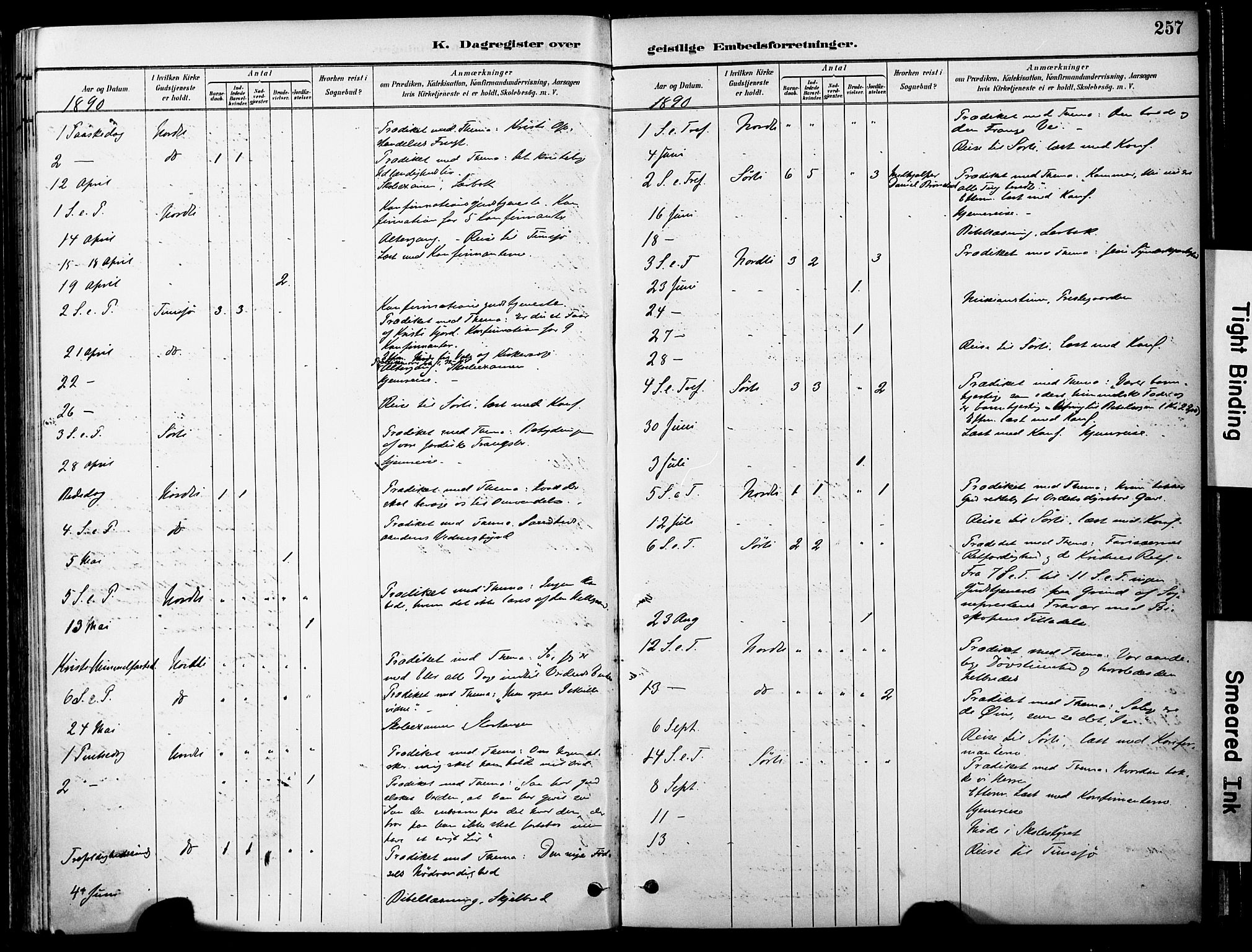 Ministerialprotokoller, klokkerbøker og fødselsregistre - Nord-Trøndelag, SAT/A-1458/755/L0494: Parish register (official) no. 755A03, 1882-1902, p. 257