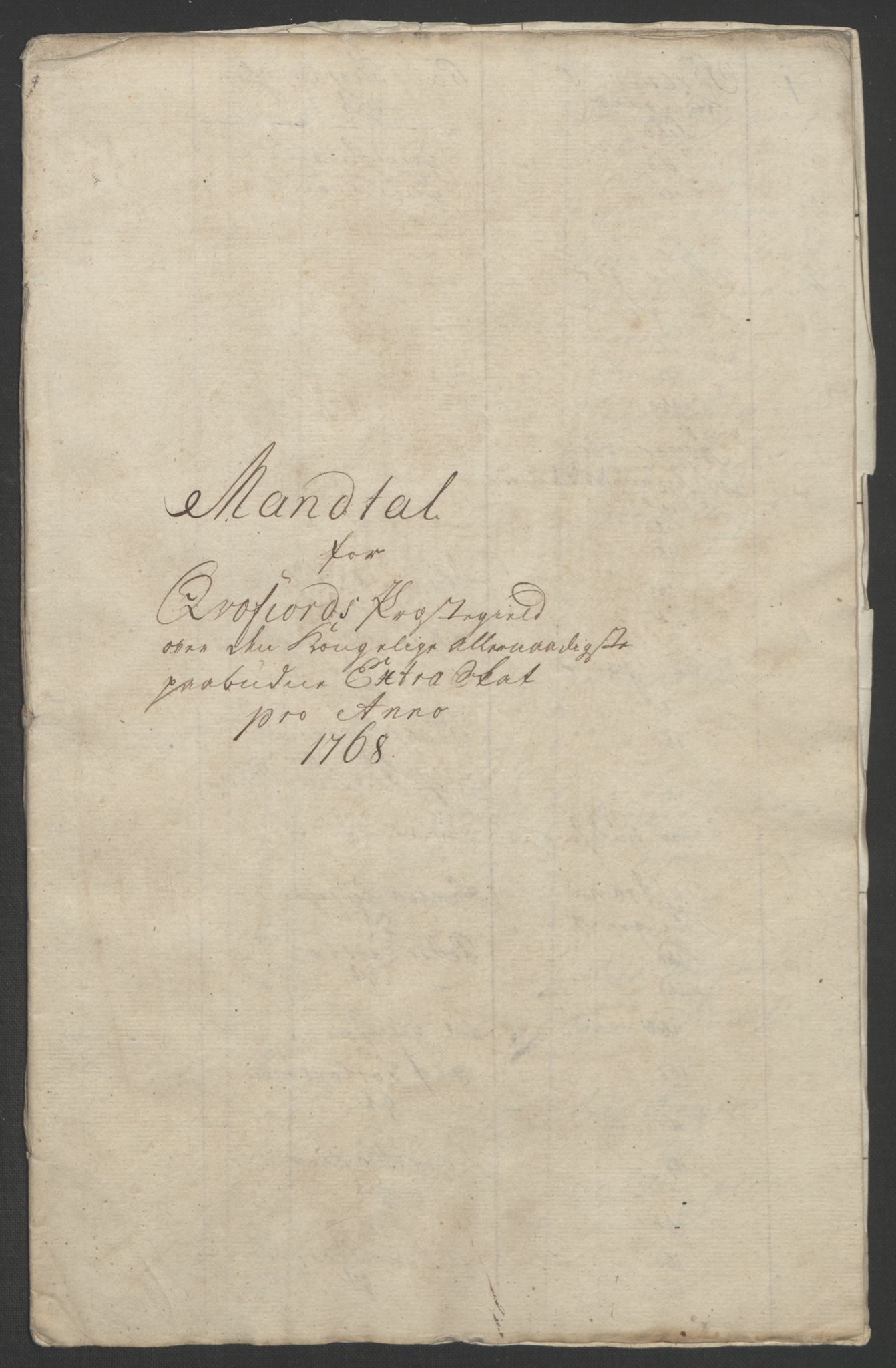 Rentekammeret inntil 1814, Realistisk ordnet avdeling, RA/EA-4070/Ol/L0022b: [Gg 10]: Ekstraskatten, 23.09.1762. Senja og Troms, 1765-1768, p. 230