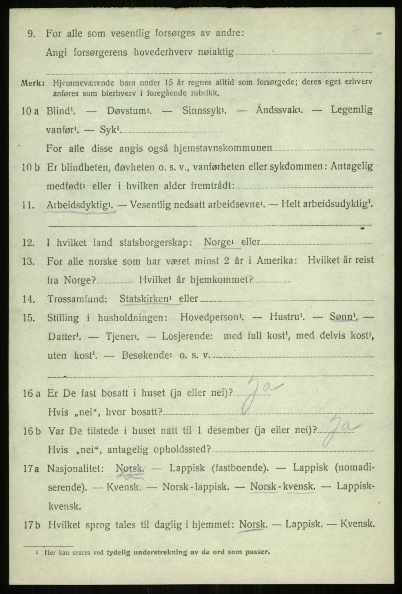 SATØ, 1920 census for Lenvik, 1920, p. 2657