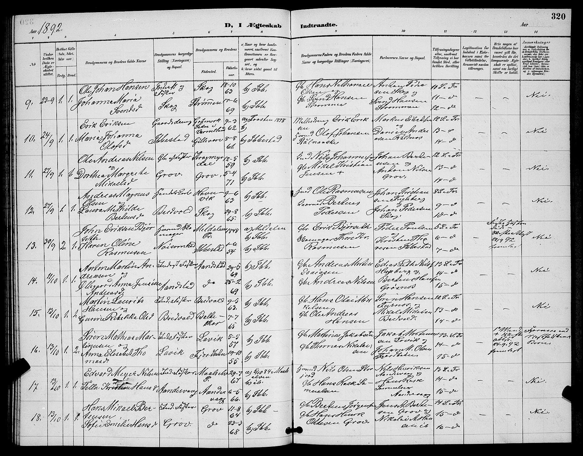 Ibestad sokneprestembete, SATØ/S-0077/H/Ha/Hab/L0008klokker: Parish register (copy) no. 8, 1890-1903, p. 320