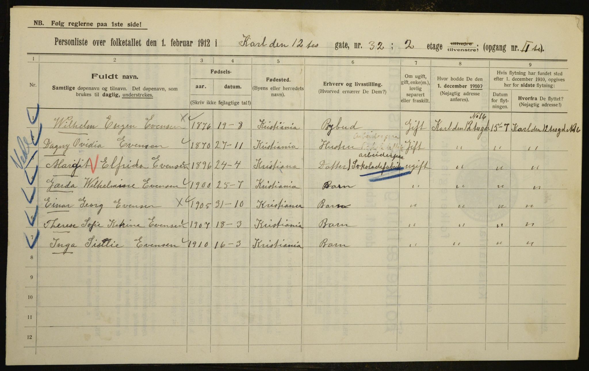 OBA, Municipal Census 1912 for Kristiania, 1912, p. 48972