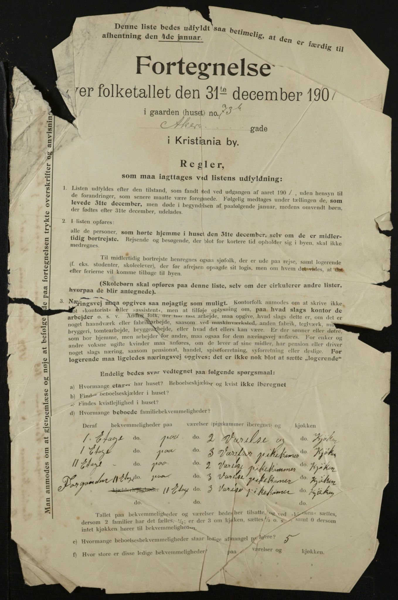 OBA, Municipal Census 1901 for Kristiania, 1901, p. 144