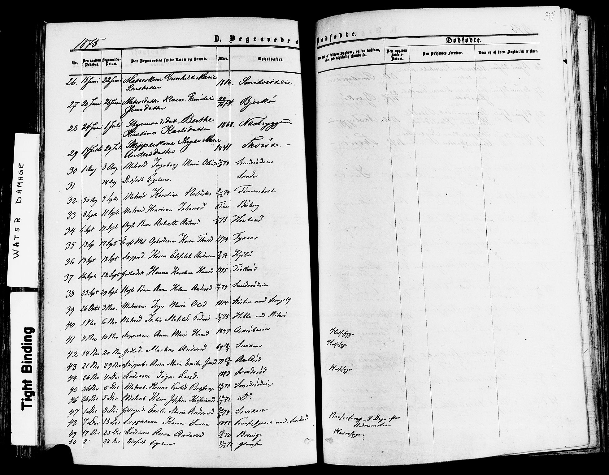 Nøtterøy kirkebøker, AV/SAKO-A-354/F/Fa/L0007: Parish register (official) no. I 7, 1865-1877, p. 354