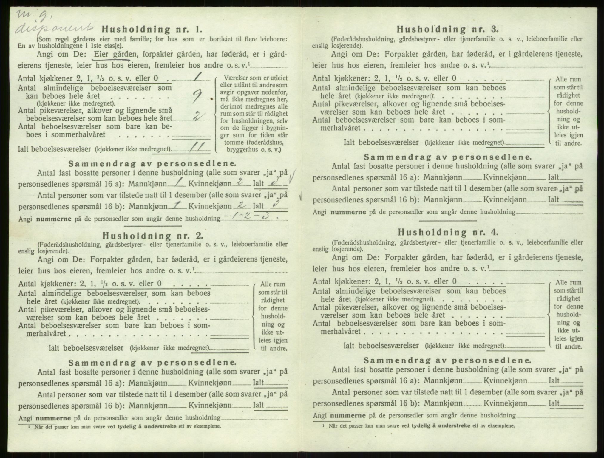 SAB, 1920 census for Åsane, 1920, p. 181