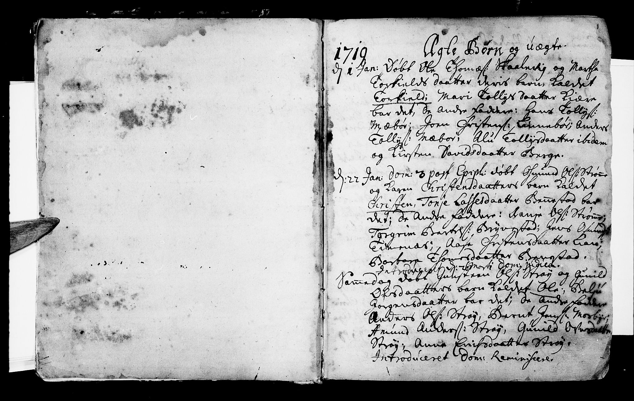 Oddernes sokneprestkontor, SAK/1111-0033/F/Fa/Faa/L0002: Parish register (official) no. A 2, 1719-1764, p. 0-1
