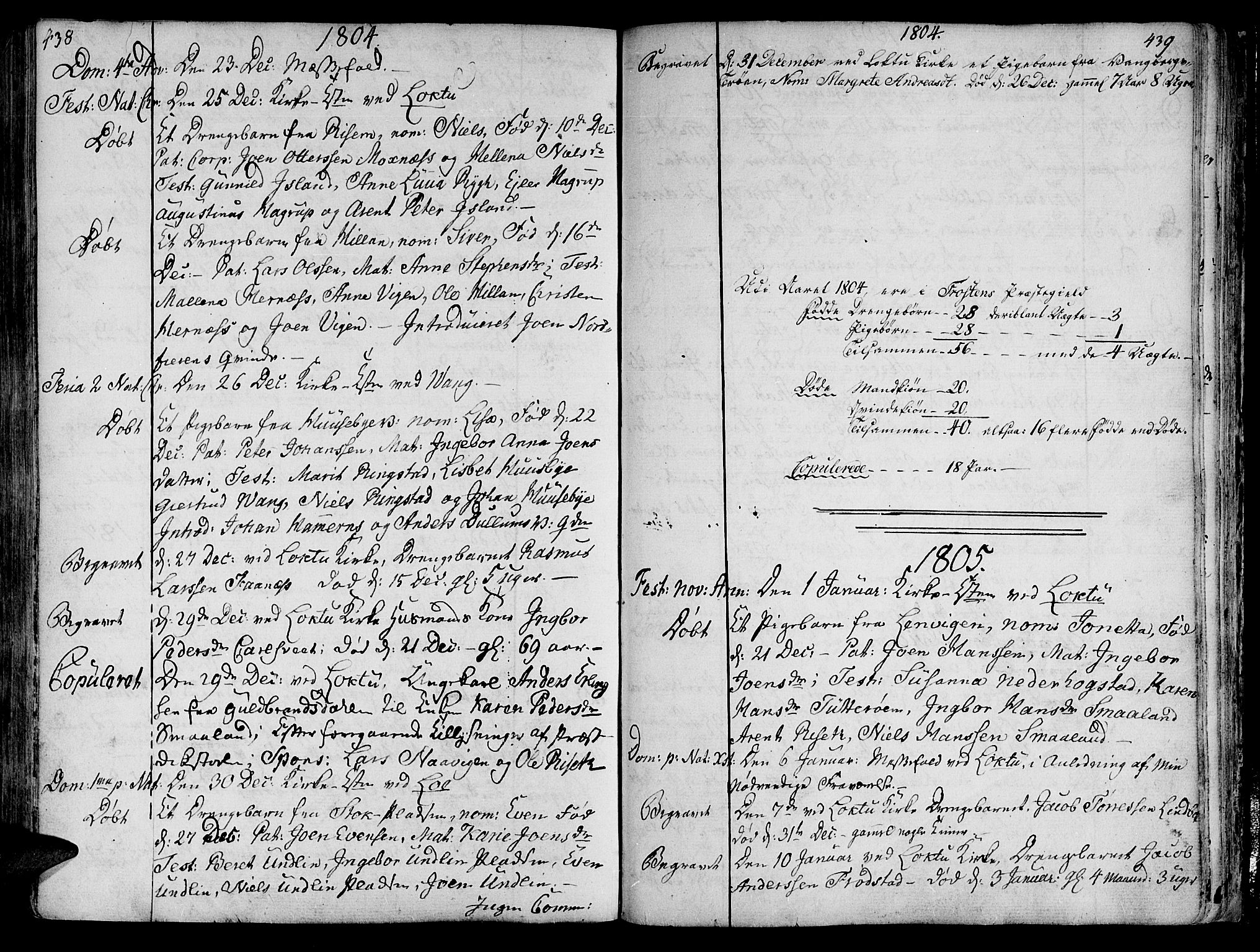 Ministerialprotokoller, klokkerbøker og fødselsregistre - Nord-Trøndelag, SAT/A-1458/713/L0110: Parish register (official) no. 713A02, 1778-1811, p. 438-439