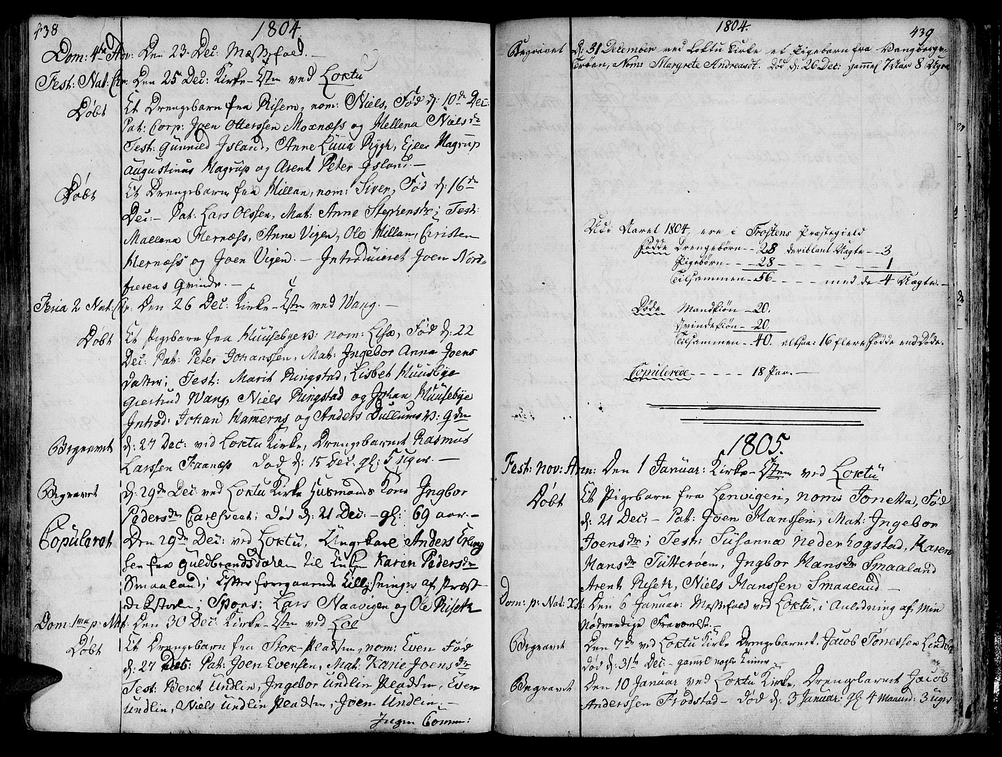 Ministerialprotokoller, klokkerbøker og fødselsregistre - Nord-Trøndelag, AV/SAT-A-1458/713/L0110: Parish register (official) no. 713A02, 1778-1811, p. 438-439