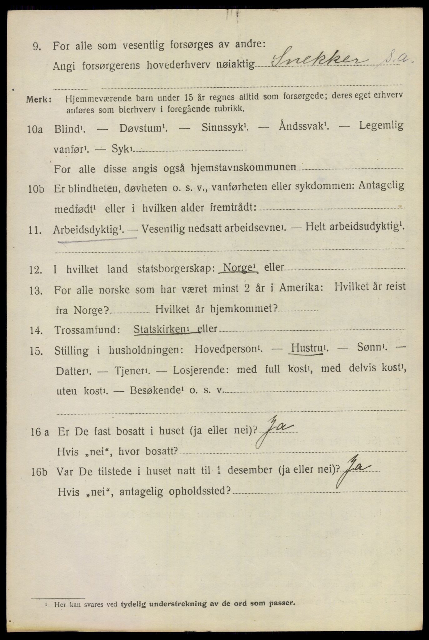 SAO, 1920 census for Skedsmo, 1920, p. 10522