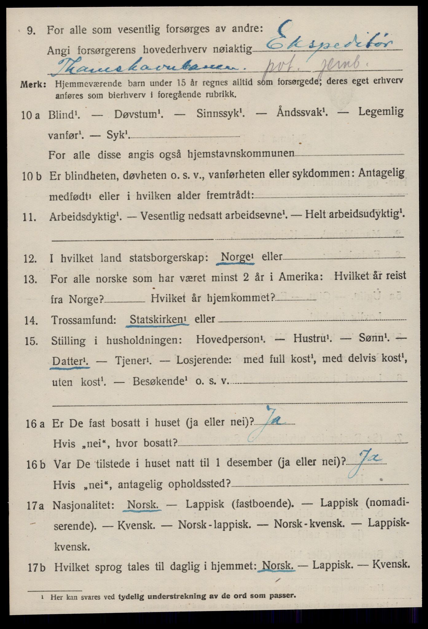 SAT, 1920 census for Orkdal, 1920, p. 2057