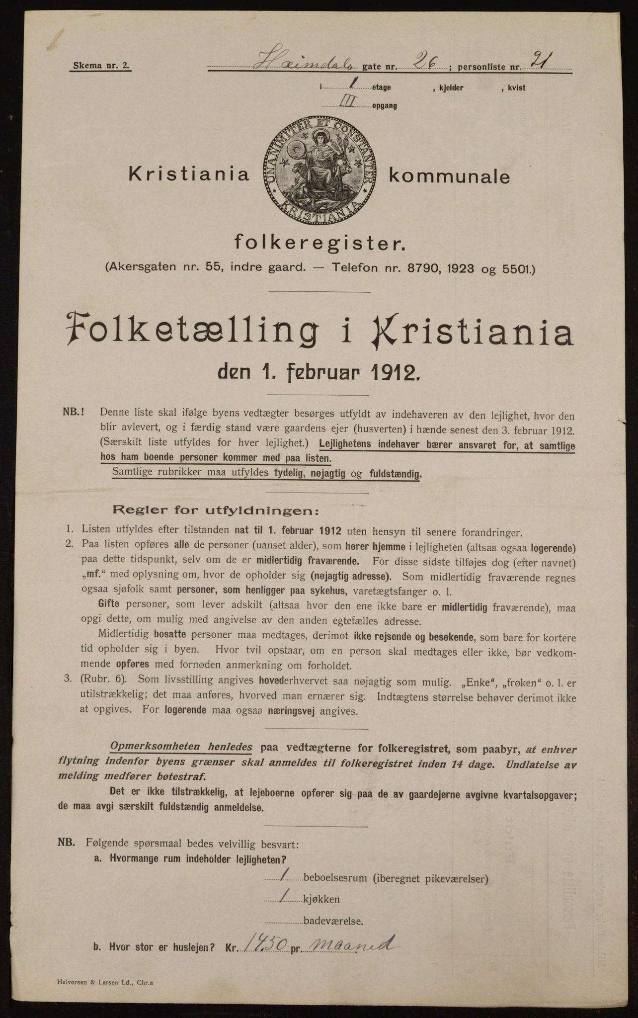 OBA, Municipal Census 1912 for Kristiania, 1912, p. 37197