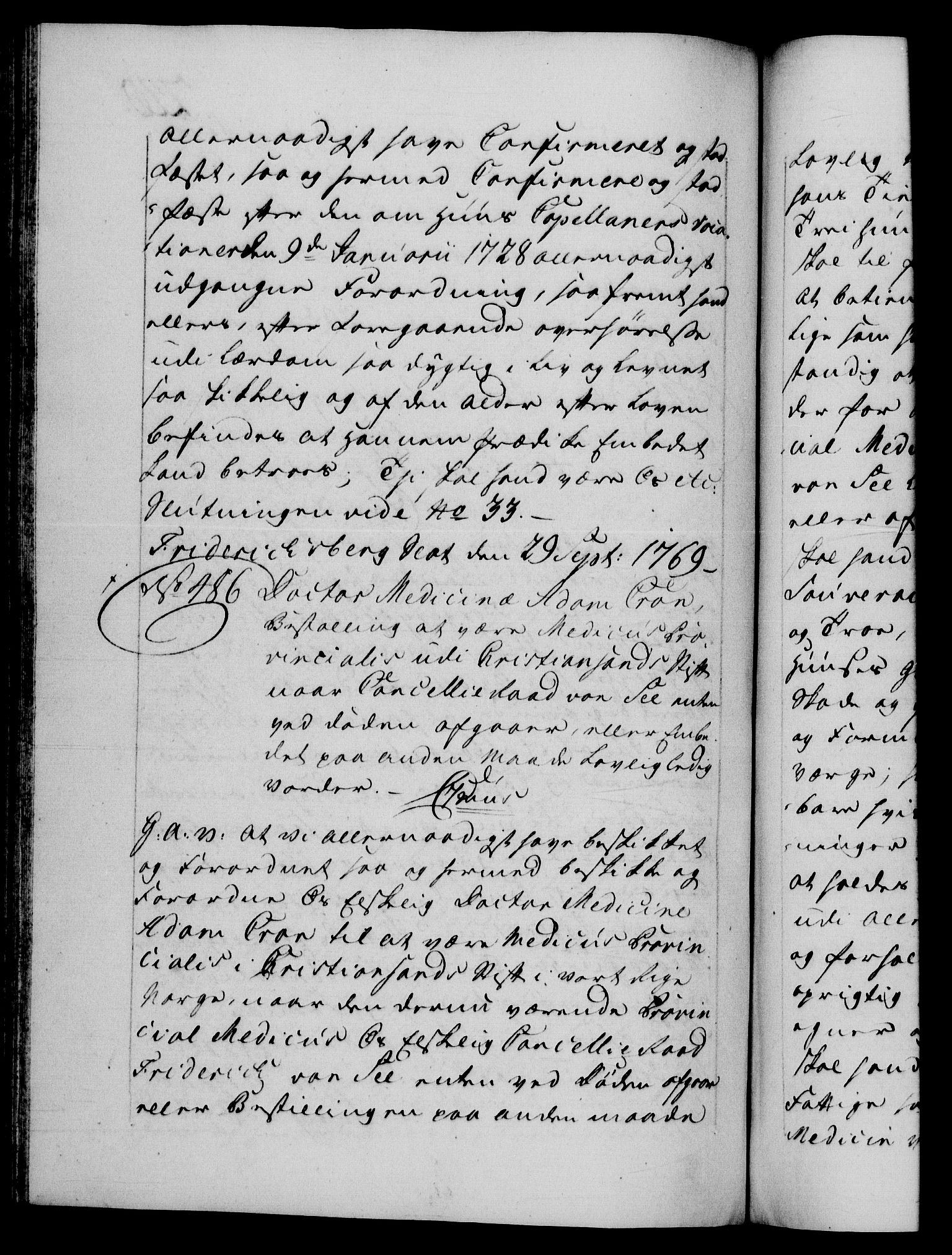 Danske Kanselli 1572-1799, AV/RA-EA-3023/F/Fc/Fca/Fcaa/L0044: Norske registre, 1769-1771, p. 240b