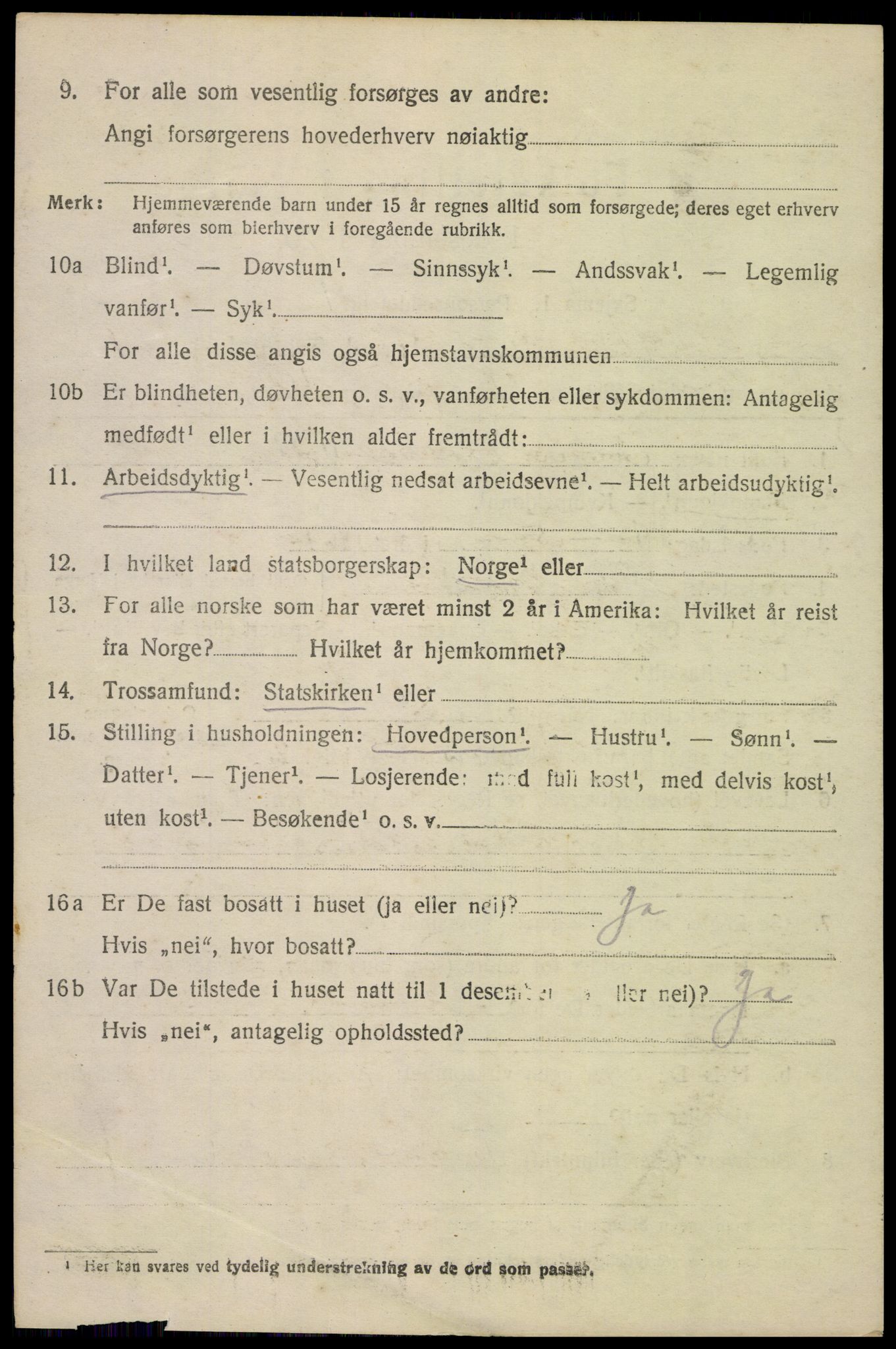 SAH, 1920 census for Jevnaker, 1920, p. 1236