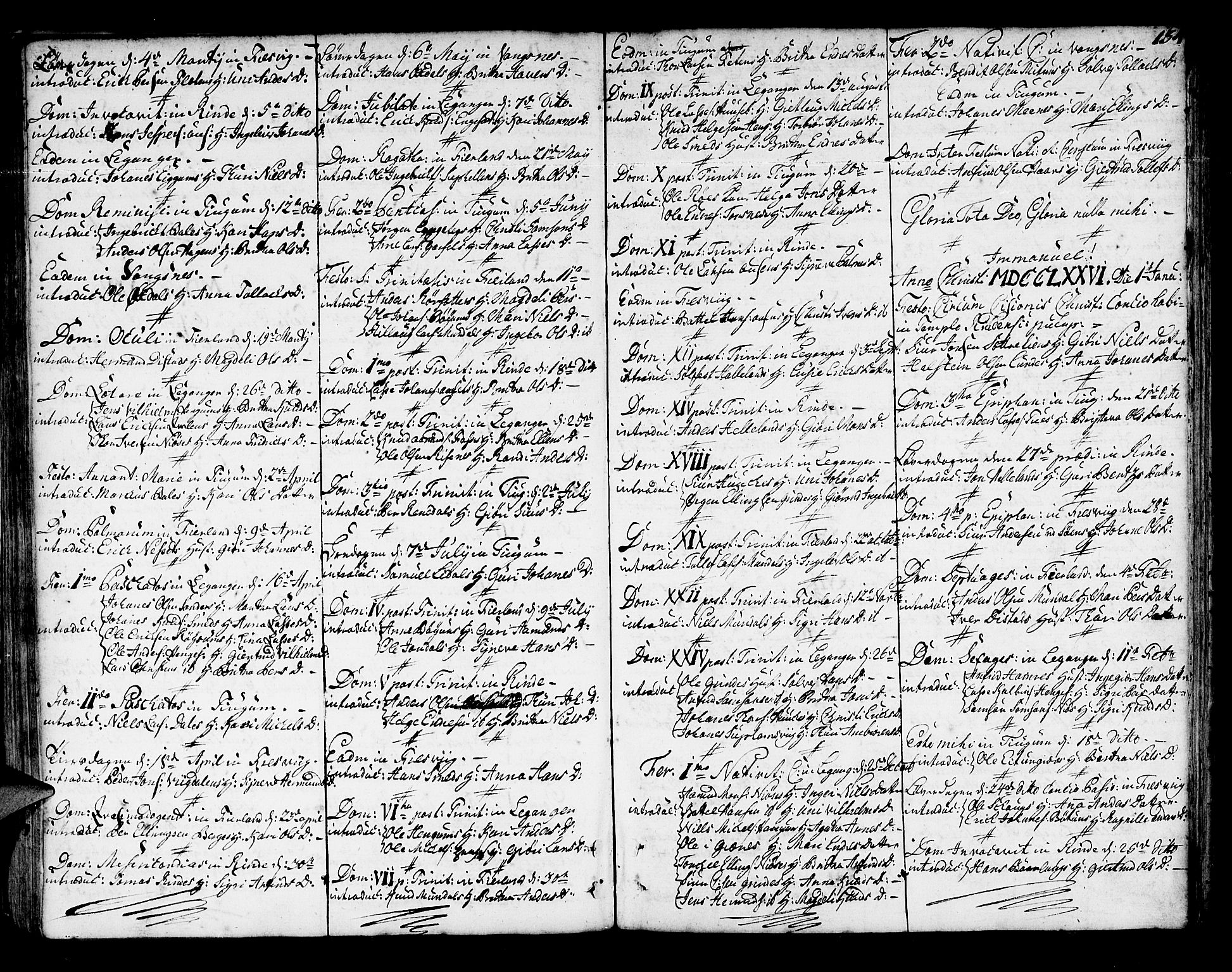 Leikanger sokneprestembete, AV/SAB-A-81001/H/Haa/Haaa/L0004: Parish register (official) no. A 4, 1770-1791, p. 134