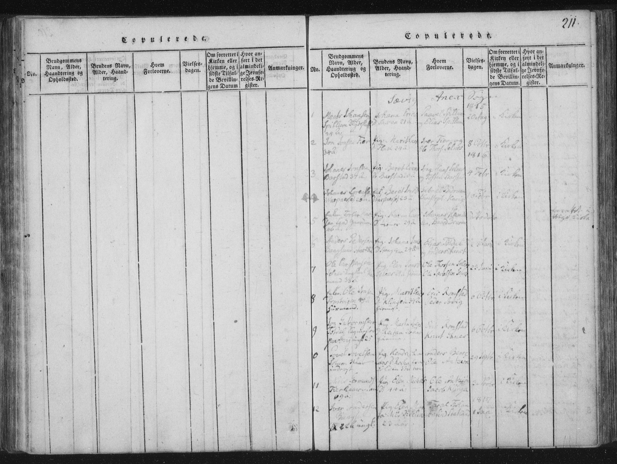Ministerialprotokoller, klokkerbøker og fødselsregistre - Nord-Trøndelag, SAT/A-1458/773/L0609: Parish register (official) no. 773A03 /4, 1815-1818, p. 211