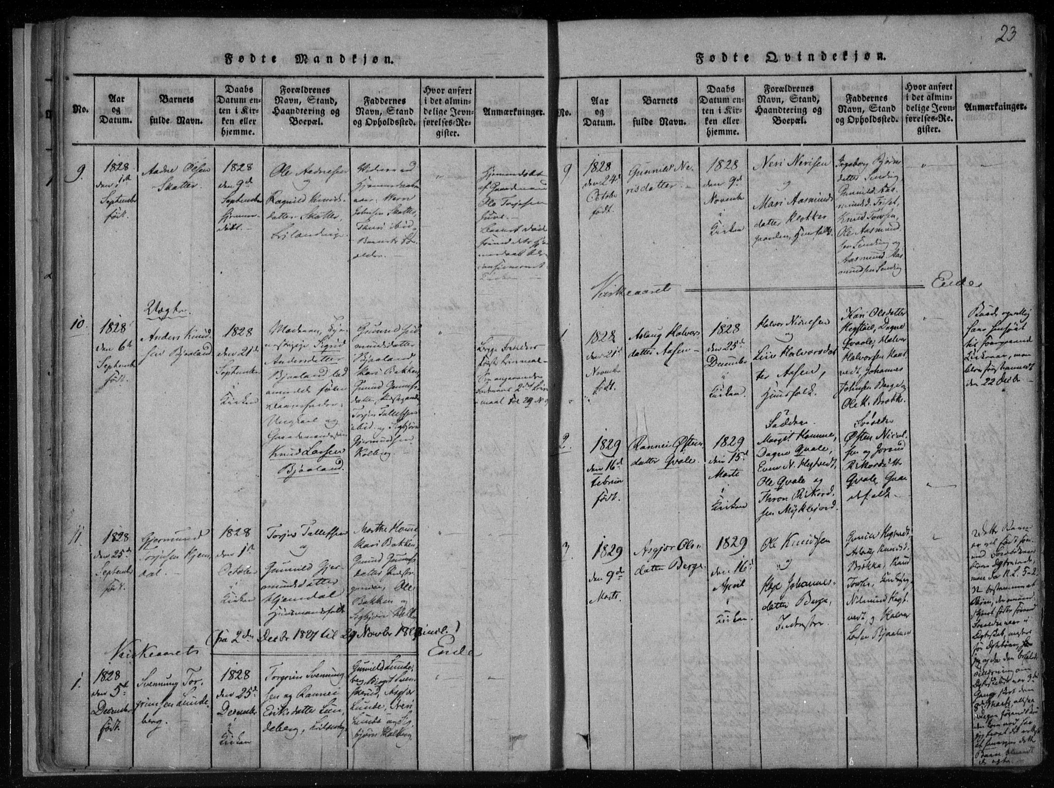Lårdal kirkebøker, AV/SAKO-A-284/F/Fa/L0005: Parish register (official) no. I 5, 1815-1860, p. 23