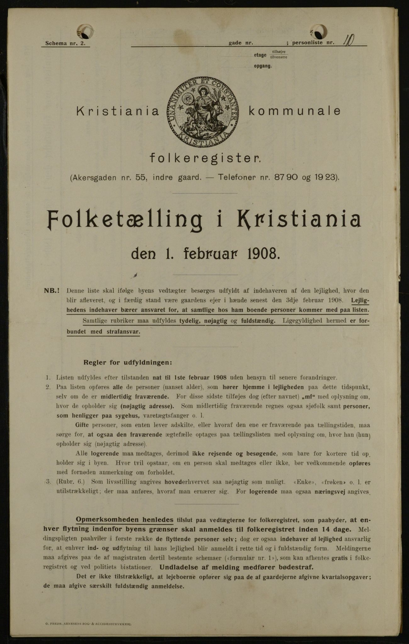 OBA, Municipal Census 1908 for Kristiania, 1908, p. 17934