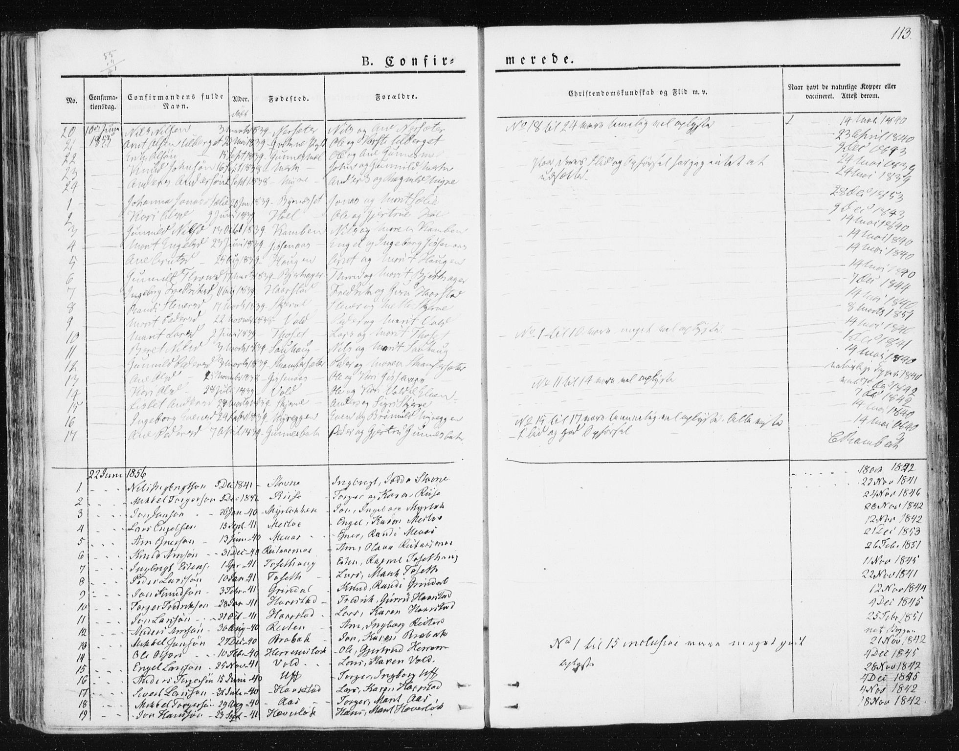 Ministerialprotokoller, klokkerbøker og fødselsregistre - Sør-Trøndelag, SAT/A-1456/674/L0869: Parish register (official) no. 674A01, 1829-1860, p. 113