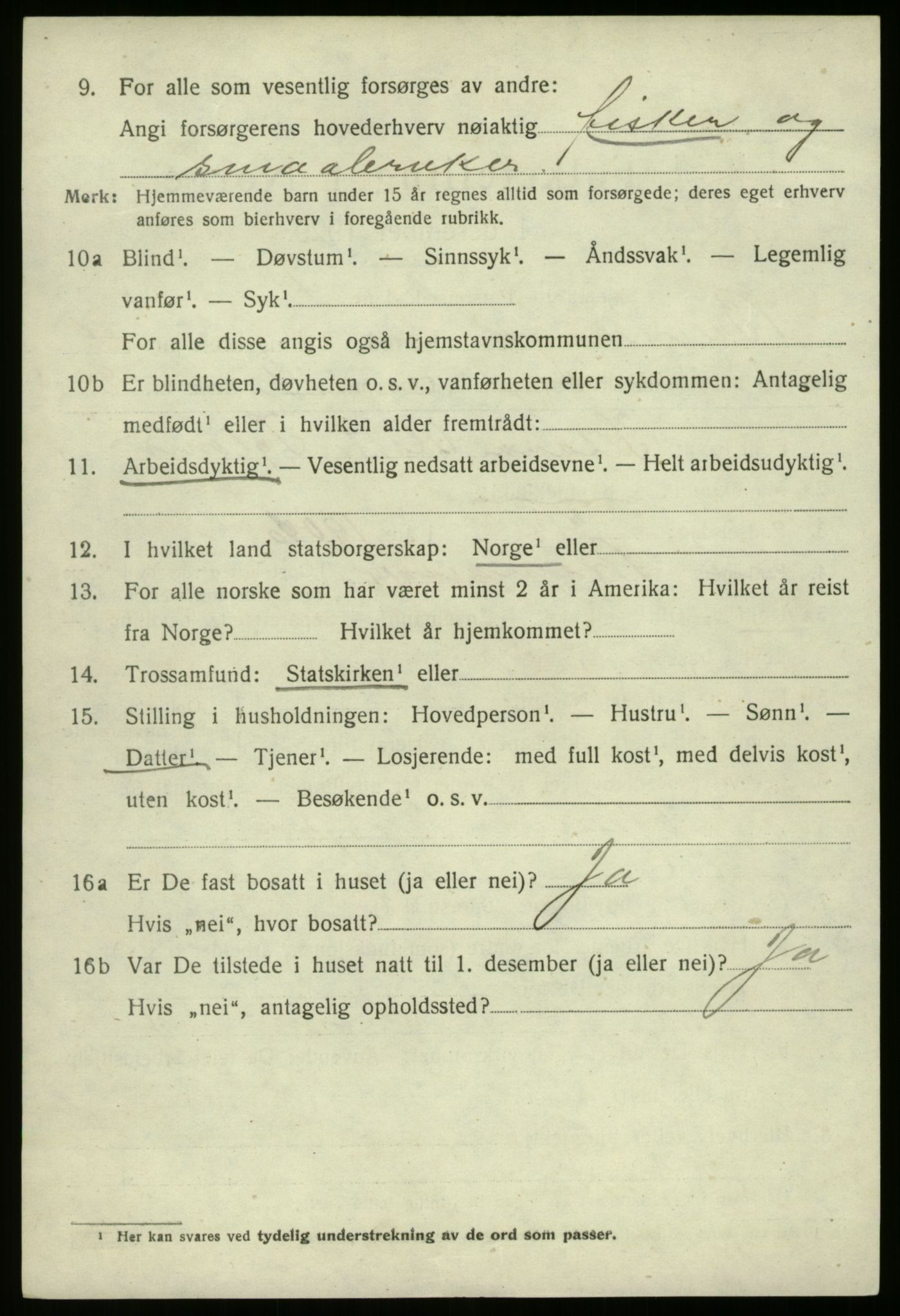 SAB, 1920 census for Bremanger, 1920, p. 2765