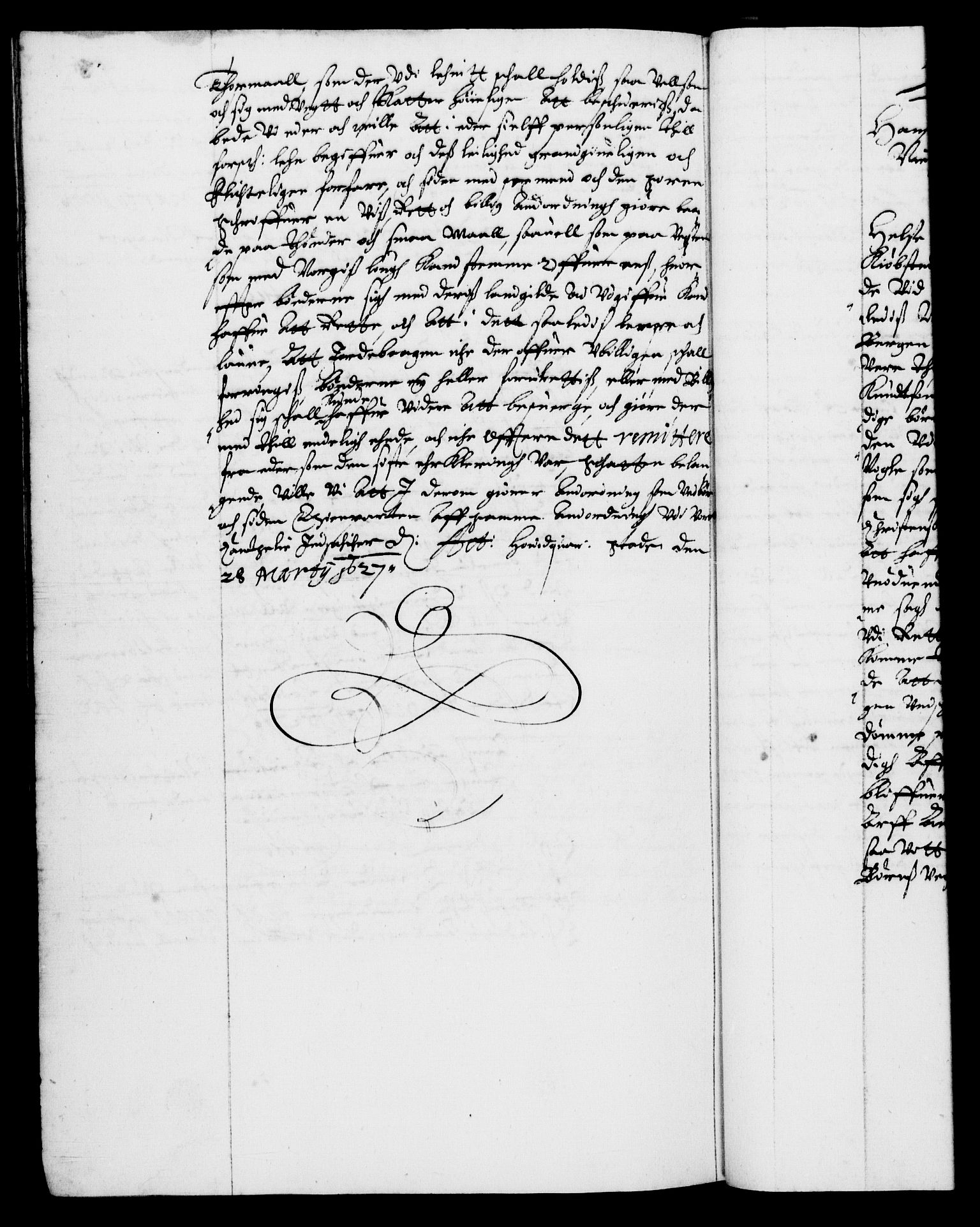 Danske Kanselli 1572-1799, AV/RA-EA-3023/F/Fc/Fca/Fcab/L0004: Norske tegnelser (mikrofilm), 1617-1627, p. 581b