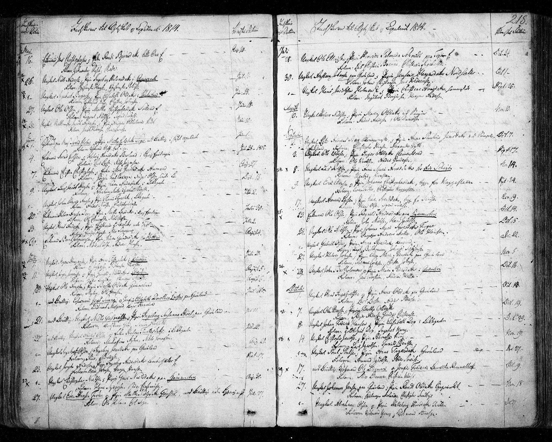 Aker prestekontor kirkebøker, SAO/A-10861/F/L0011: Parish register (official) no. 11, 1810-1819, p. 218