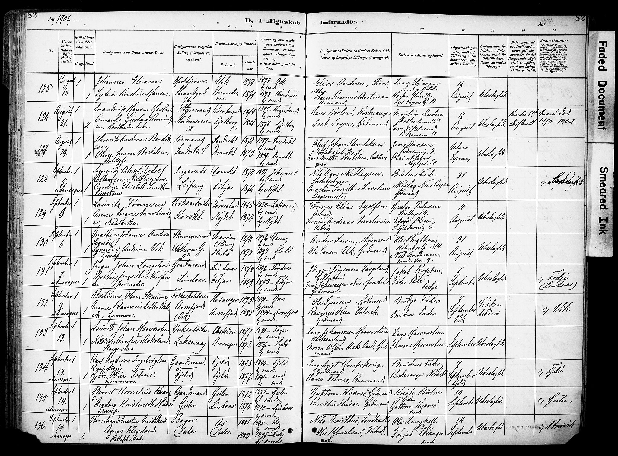 Nykirken Sokneprestembete, SAB/A-77101/H/Haa/L0034: Parish register (official) no. D 4, 1896-1905, p. 82