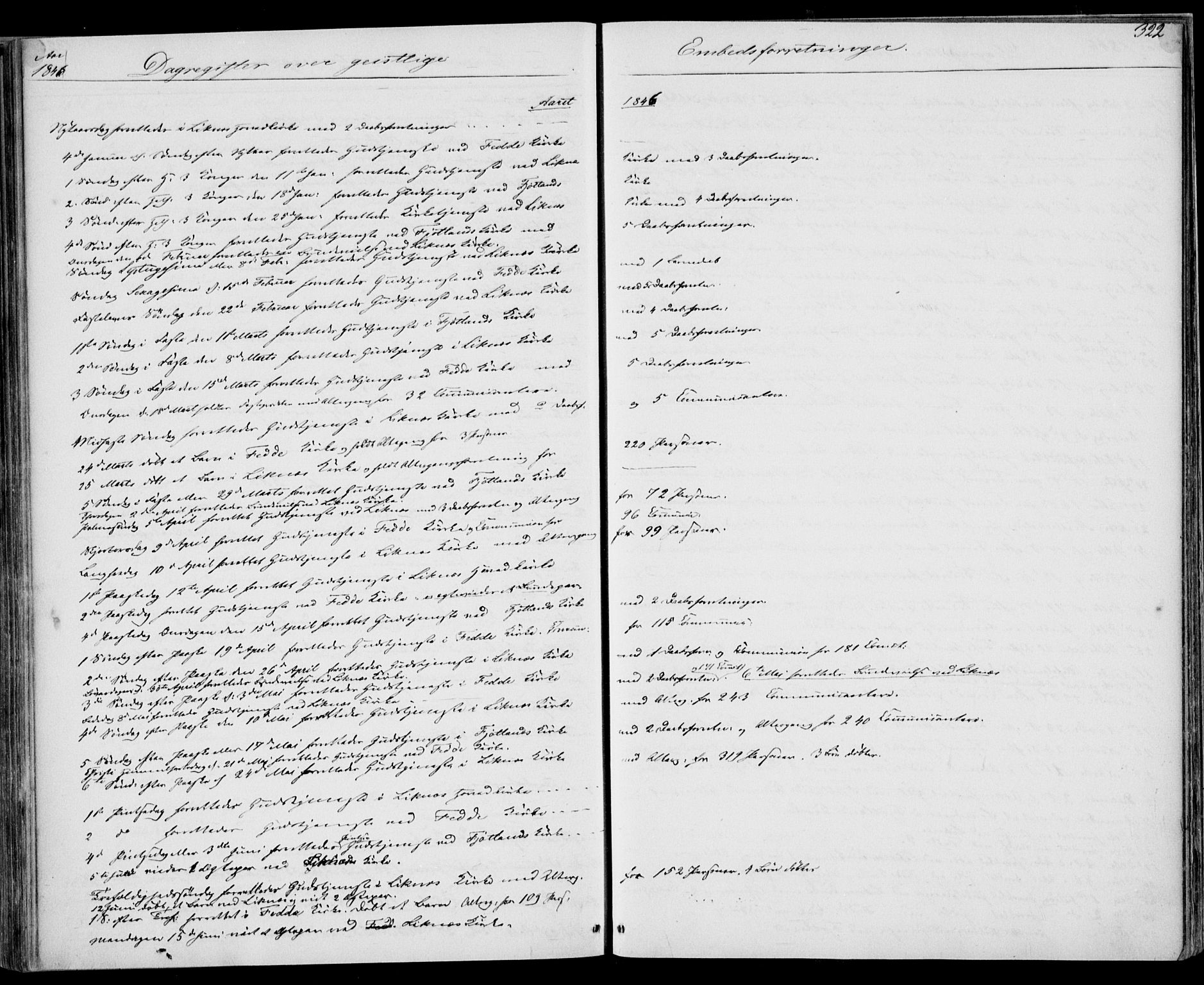 Kvinesdal sokneprestkontor, AV/SAK-1111-0026/F/Fa/Fab/L0005: Parish register (official) no. A 5, 1844-1857, p. 322