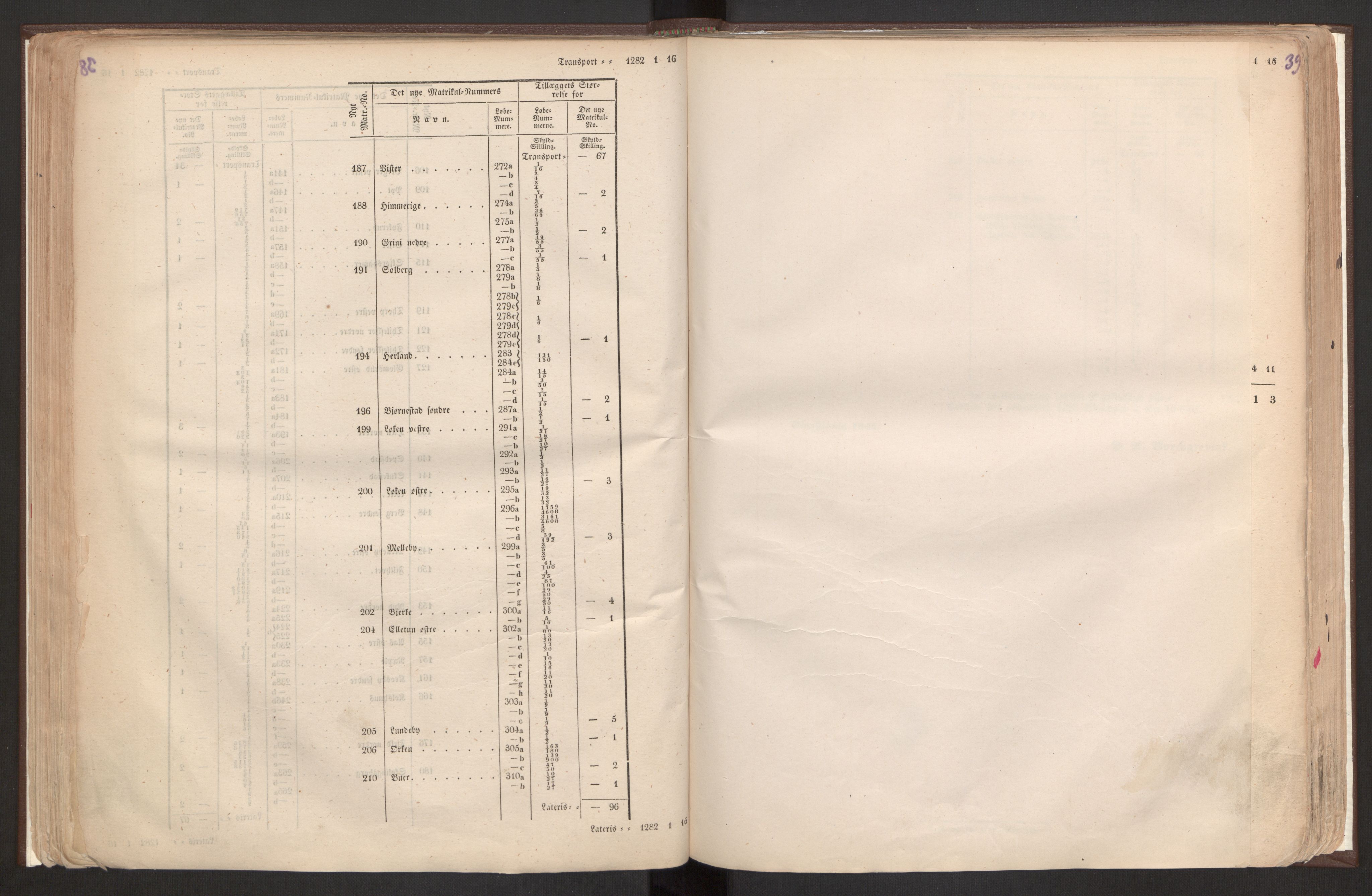 Rygh, AV/RA-PA-0034/F/Fb/L0001: Matrikkelen for 1838 - Smaalenes amt (Østfold fylke), 1838, p. 39a