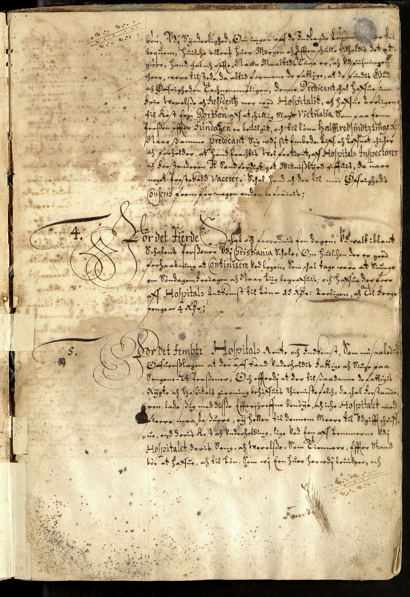 Oslo Hospital, OBA/A-10422/D/Da/L0001/0005: Saks og korrespondansearkiv / Fundas, 1654