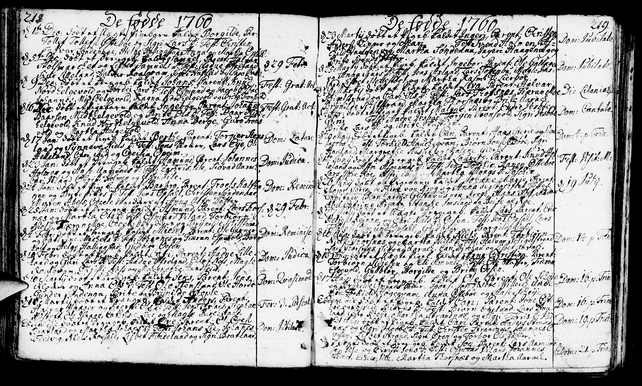 Vikedal sokneprestkontor, AV/SAST-A-101840/01/IV: Parish register (official) no. A 1, 1737-1778, p. 218-219