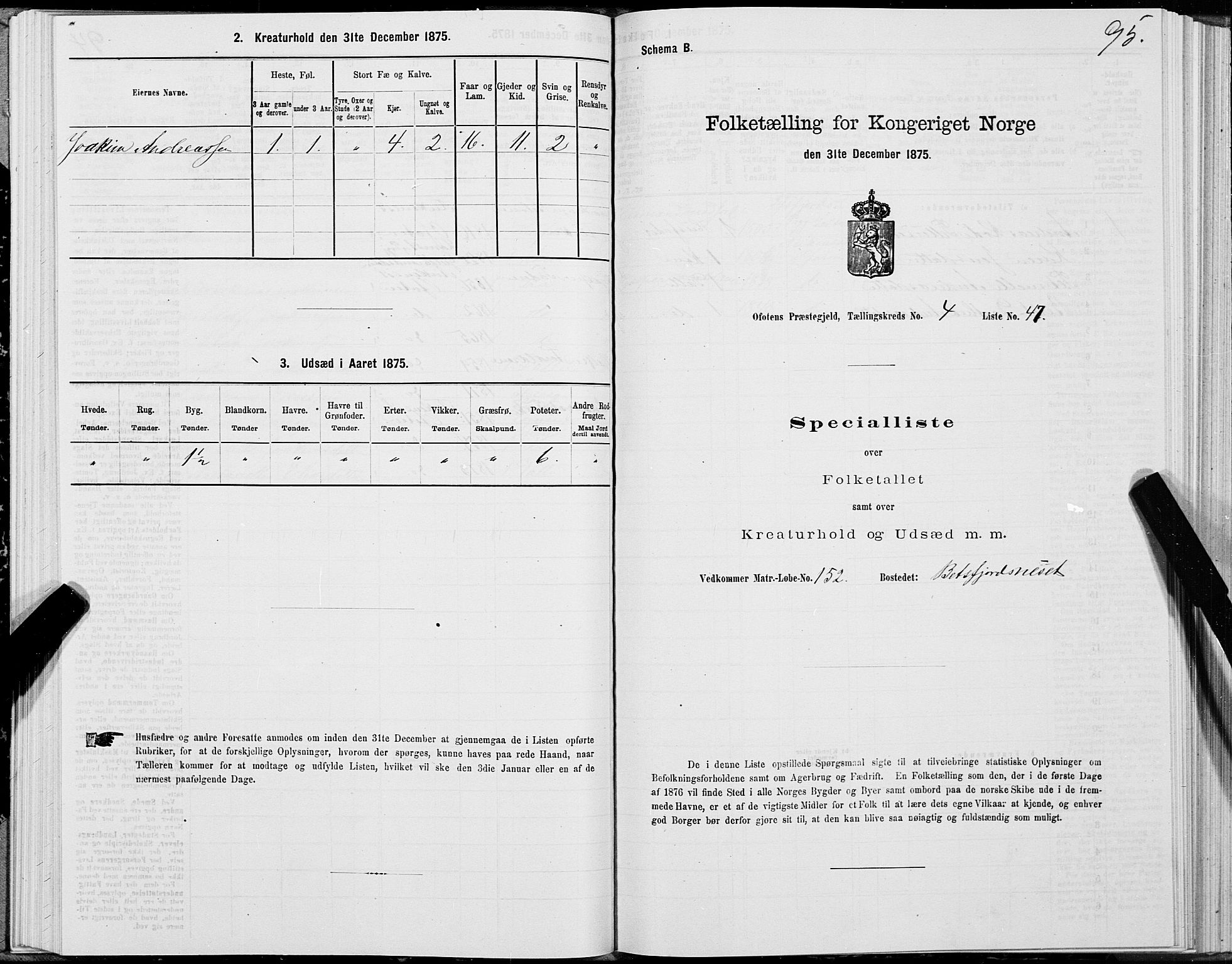 SAT, 1875 census for 1853P Ofoten, 1875, p. 3095