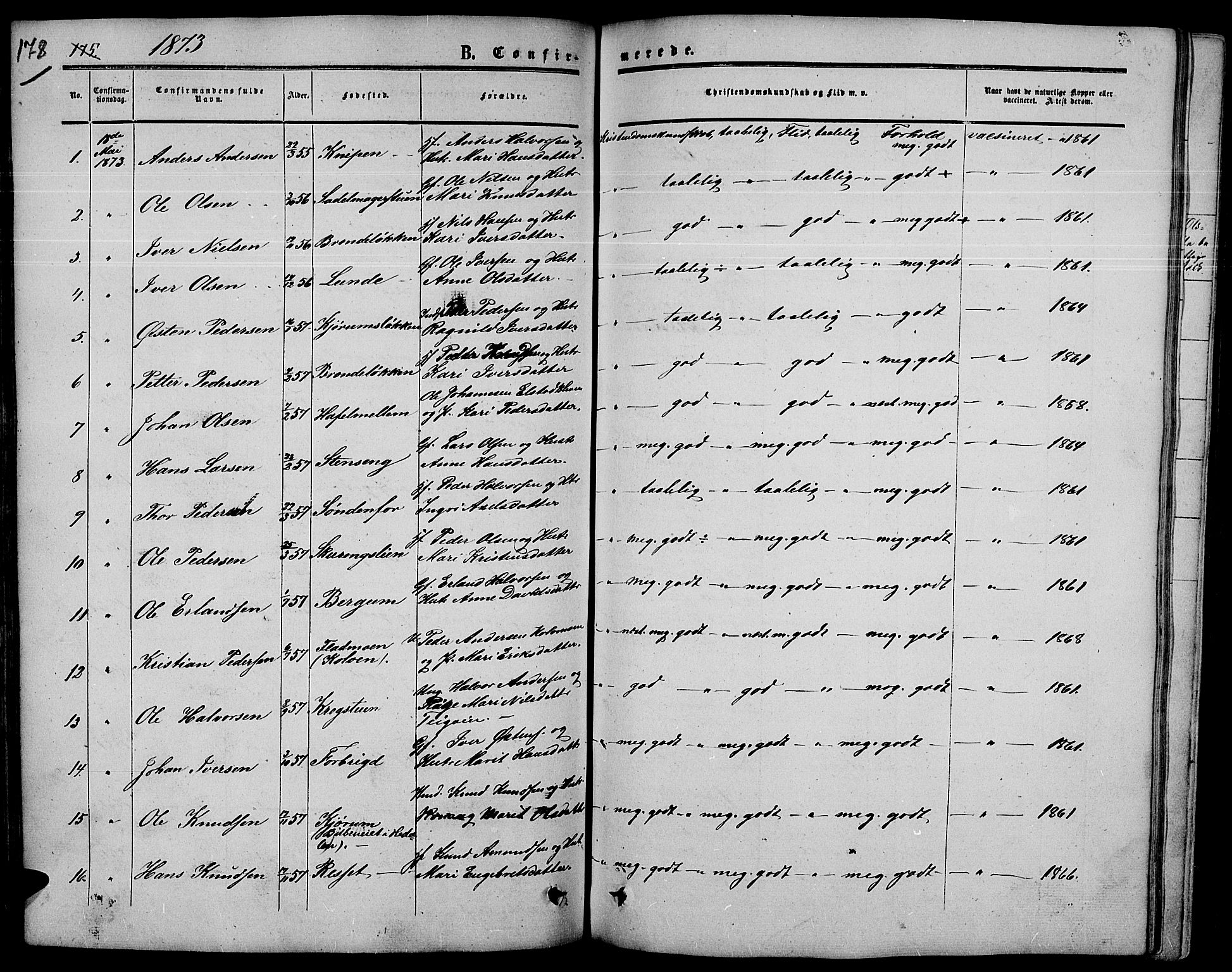 Nord-Fron prestekontor, SAH/PREST-080/H/Ha/Hab/L0003: Parish register (copy) no. 3, 1851-1886, p. 178