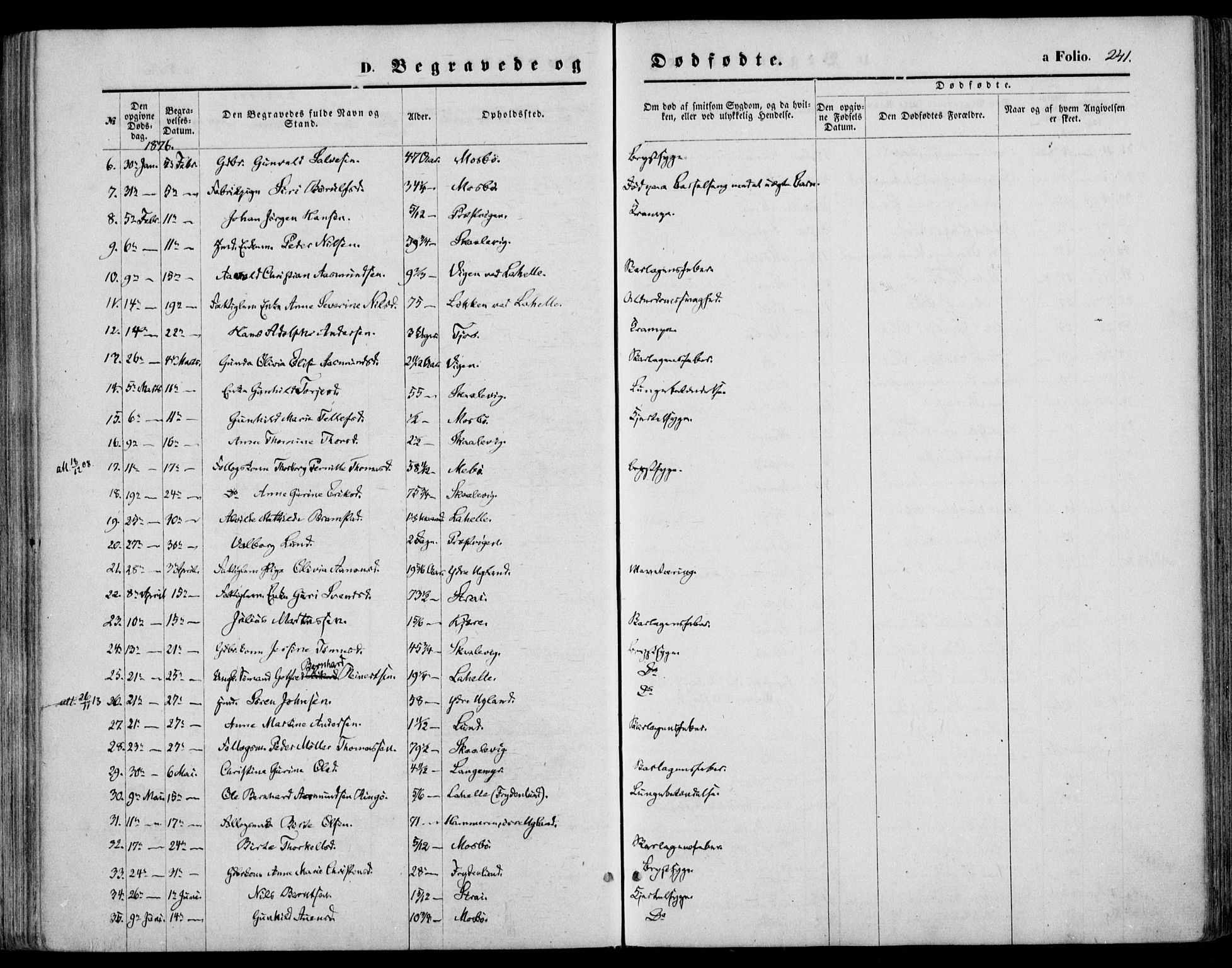 Oddernes sokneprestkontor, AV/SAK-1111-0033/F/Fa/Faa/L0008: Parish register (official) no. A 8, 1864-1880, p. 241