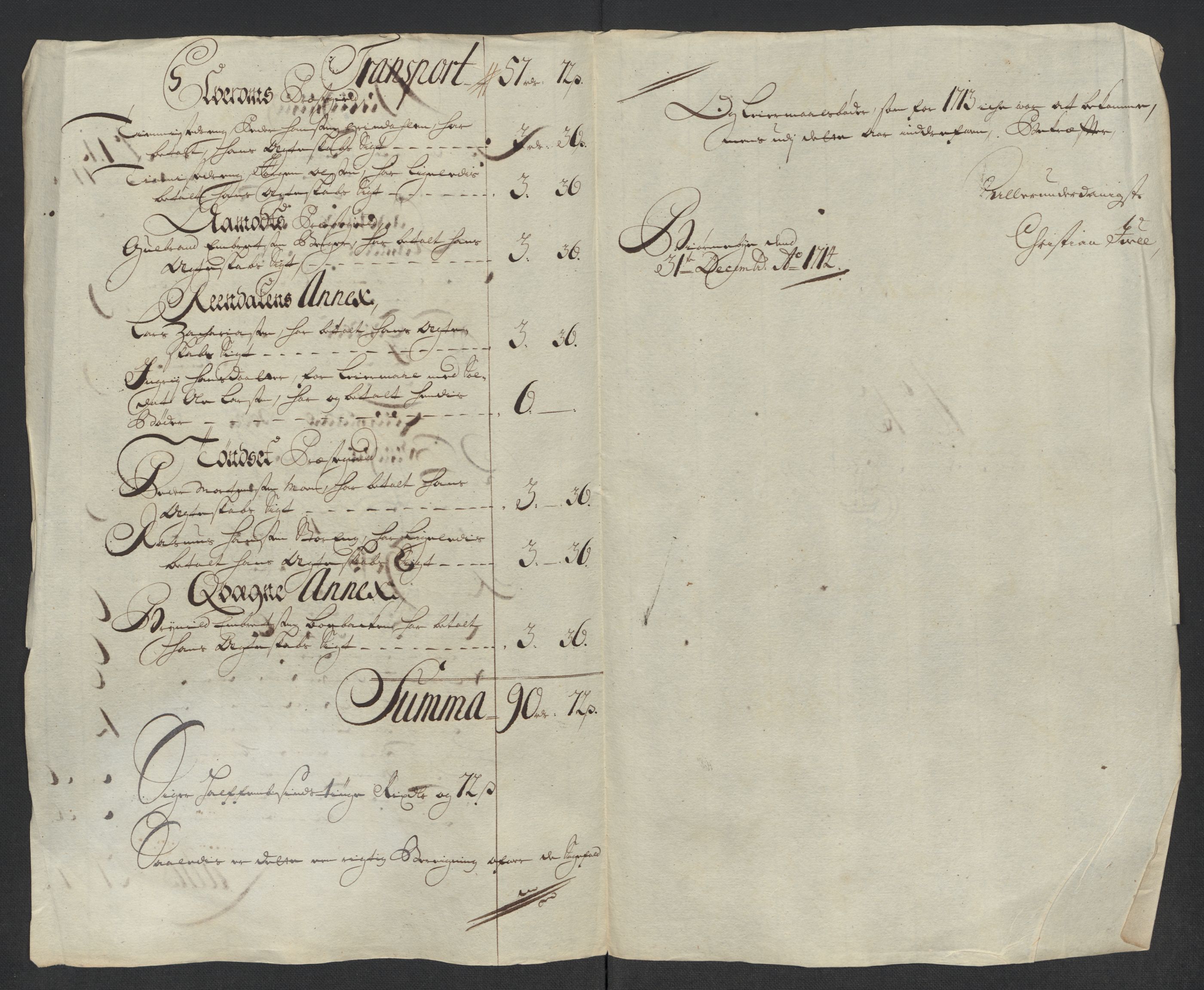 Rentekammeret inntil 1814, Reviderte regnskaper, Fogderegnskap, AV/RA-EA-4092/R13/L0852: Fogderegnskap Solør, Odal og Østerdal, 1714, p. 192