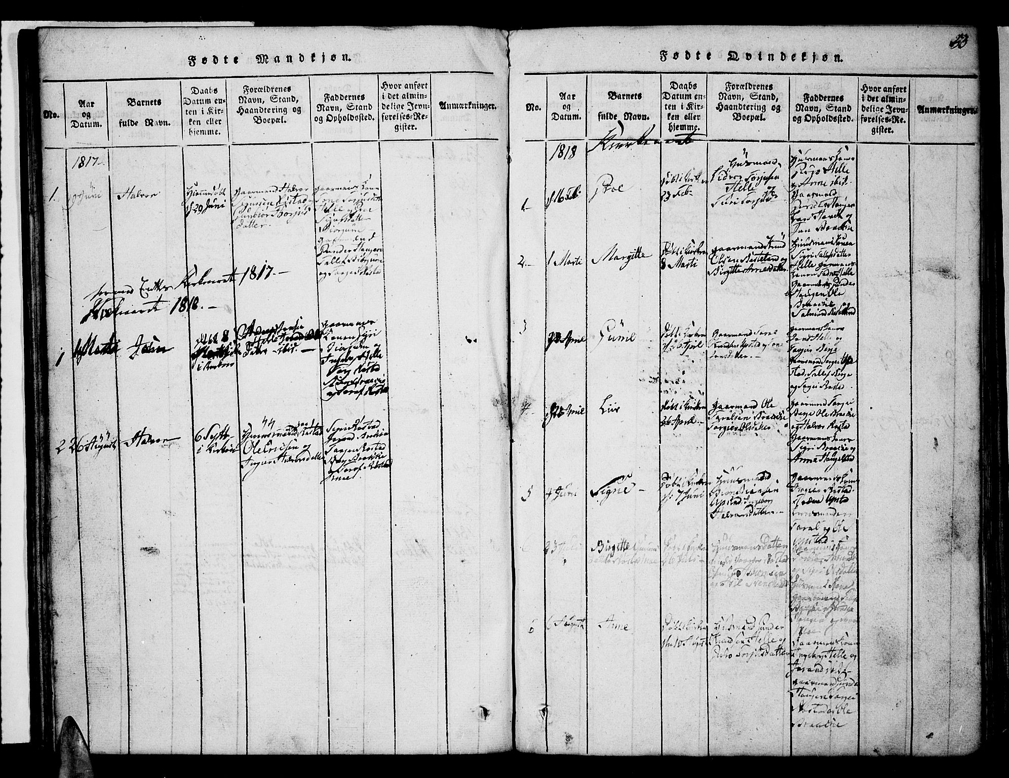 Valle sokneprestkontor, AV/SAK-1111-0044/F/Fb/Fbc/L0001: Parish register (copy) no. B 1 /2, 1816-1829, p. 53