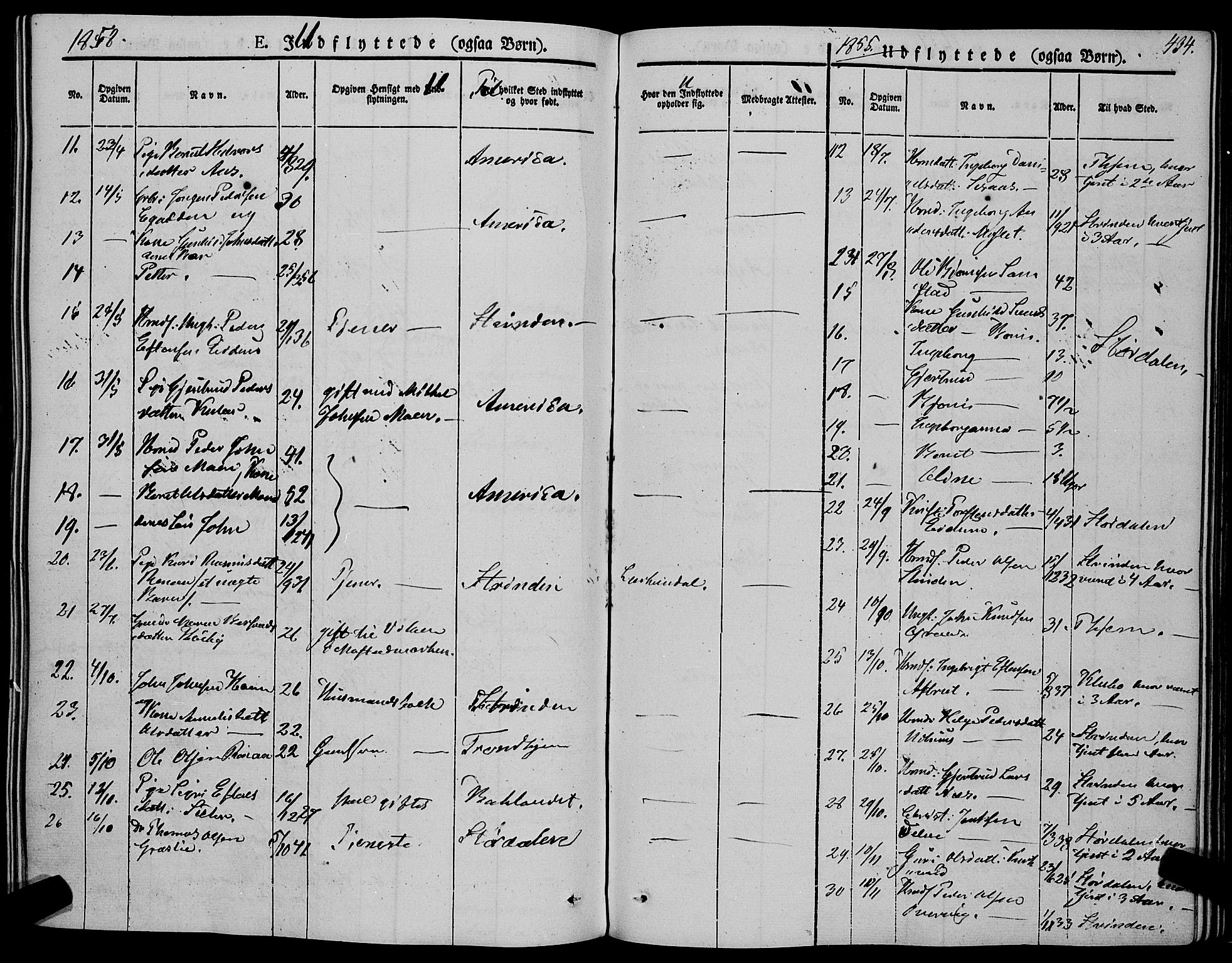 Ministerialprotokoller, klokkerbøker og fødselsregistre - Sør-Trøndelag, SAT/A-1456/695/L1145: Parish register (official) no. 695A06 /1, 1843-1859, p. 434