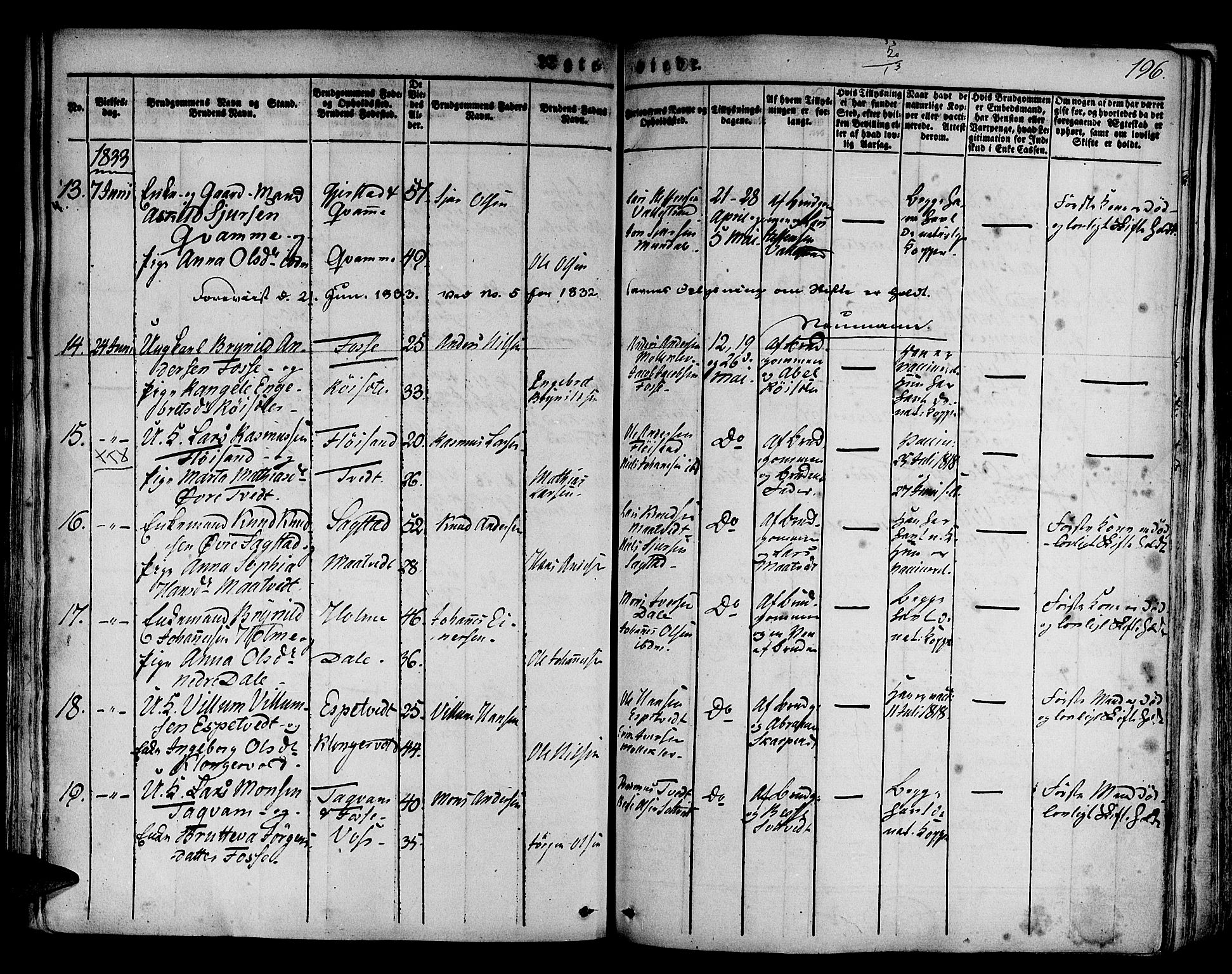 Hamre sokneprestembete, AV/SAB-A-75501/H/Ha/Haa/Haaa/L0011: Parish register (official) no. A 11, 1826-1834, p. 196