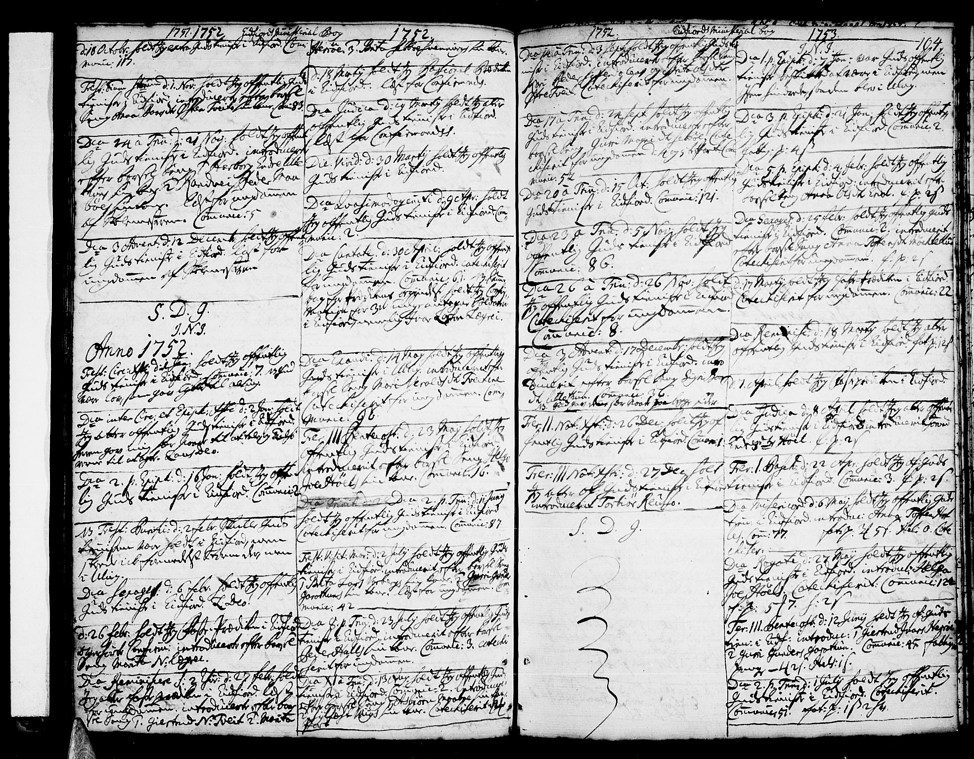 Ulvik sokneprestembete, SAB/A-78801/H/Haa: Parish register (official) no. A 10, 1745-1792, p. 104