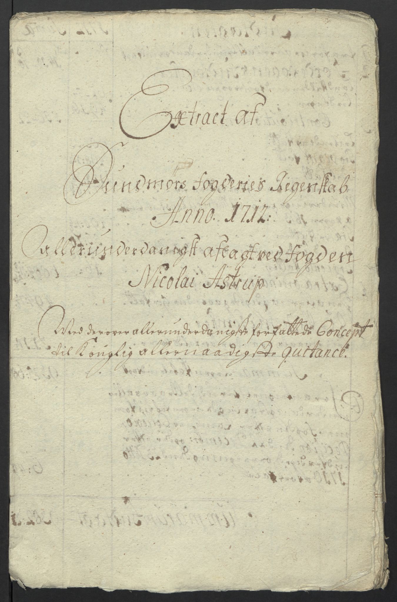 Rentekammeret inntil 1814, Reviderte regnskaper, Fogderegnskap, RA/EA-4092/R54/L3565: Fogderegnskap Sunnmøre, 1712-1713, p. 12