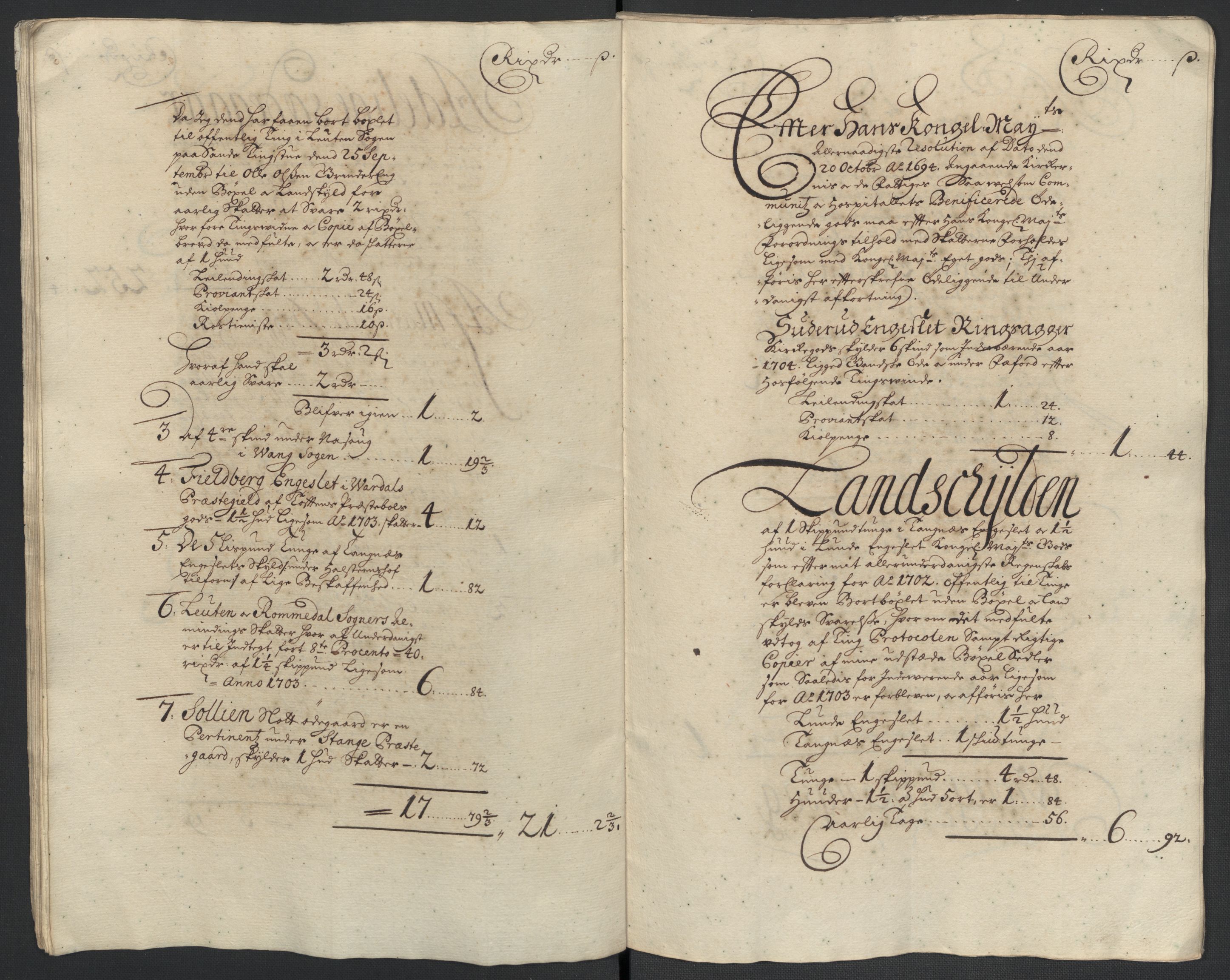 Rentekammeret inntil 1814, Reviderte regnskaper, Fogderegnskap, AV/RA-EA-4092/R16/L1041: Fogderegnskap Hedmark, 1703-1704, p. 218